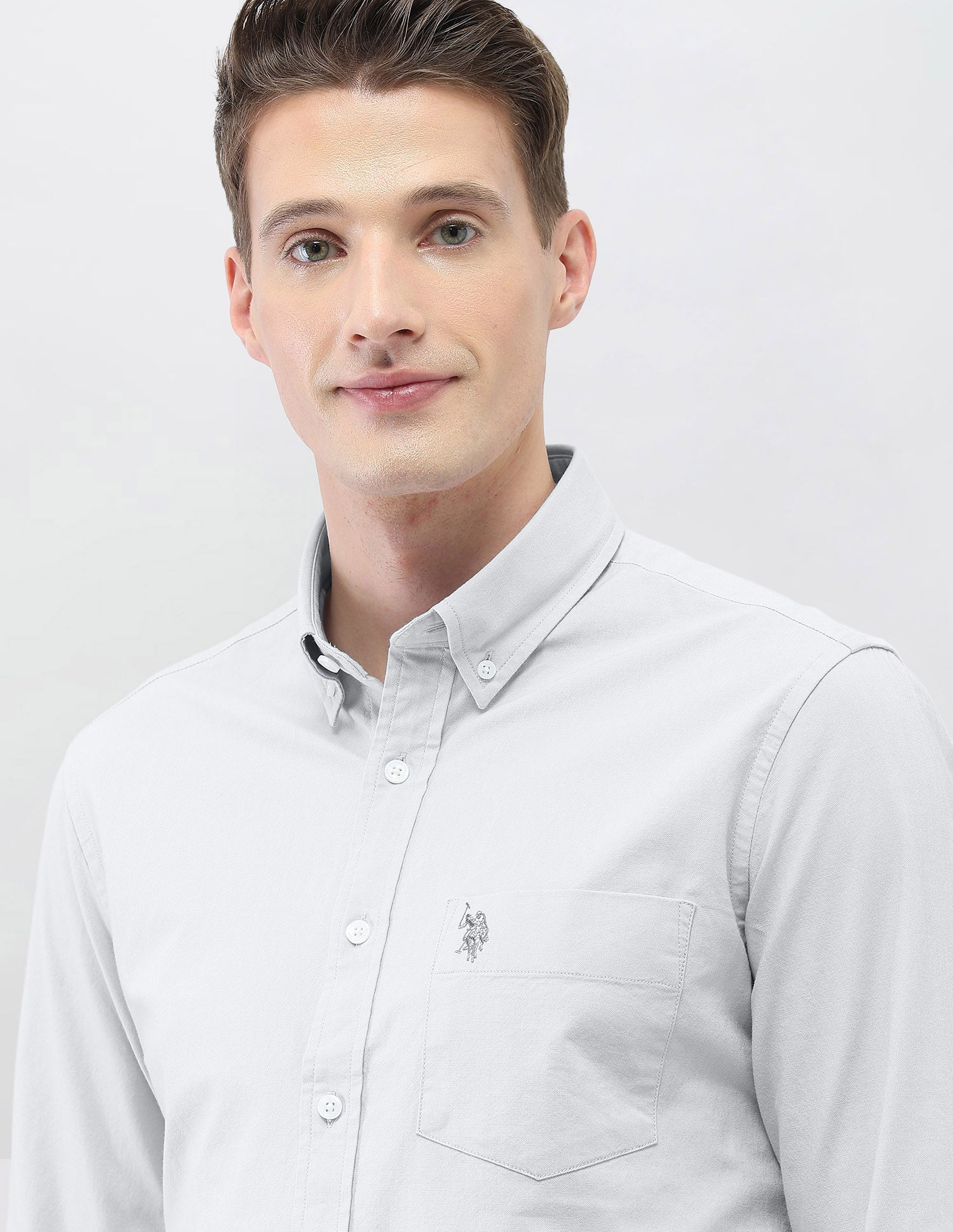 Casa De Campo Solid Shirt Light Grey - U.S. Polo Assn. India | Large