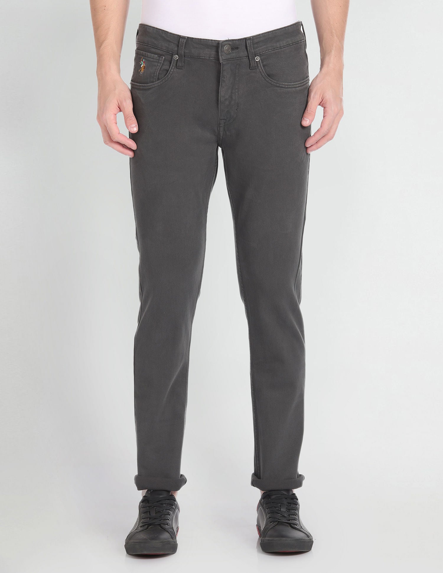 Brandon Slim Tapered Fit Grey Jeans Grey - U.S. POLO ASSN. | Large