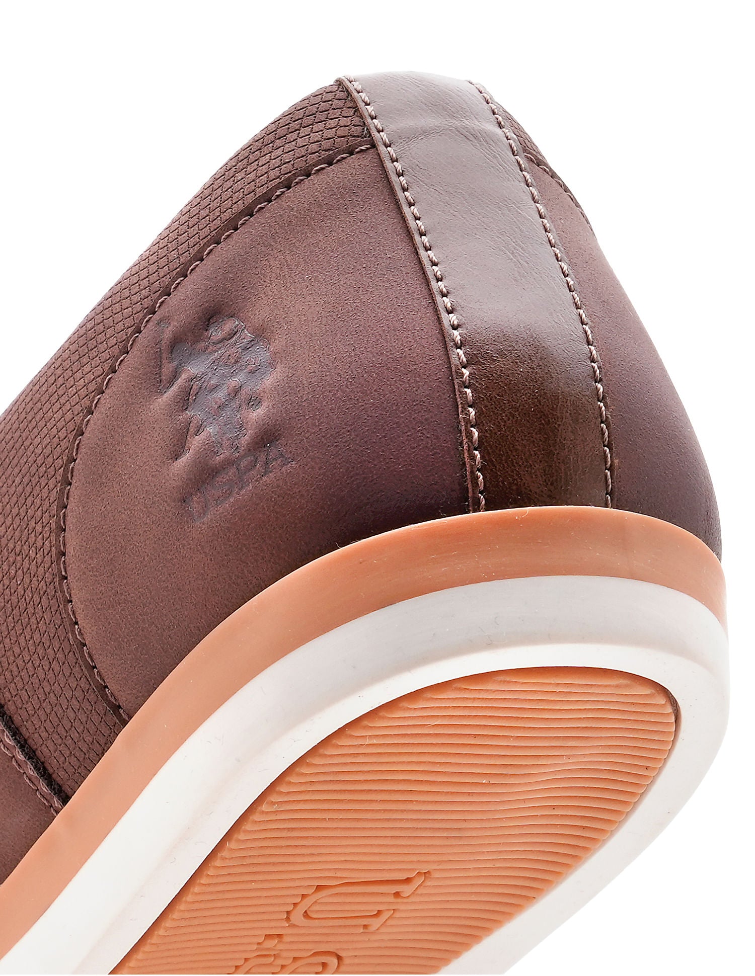 Men Clest Brown Work Casuals Lace Up Shoes Brown - U.S. POLO ASSN. | Large