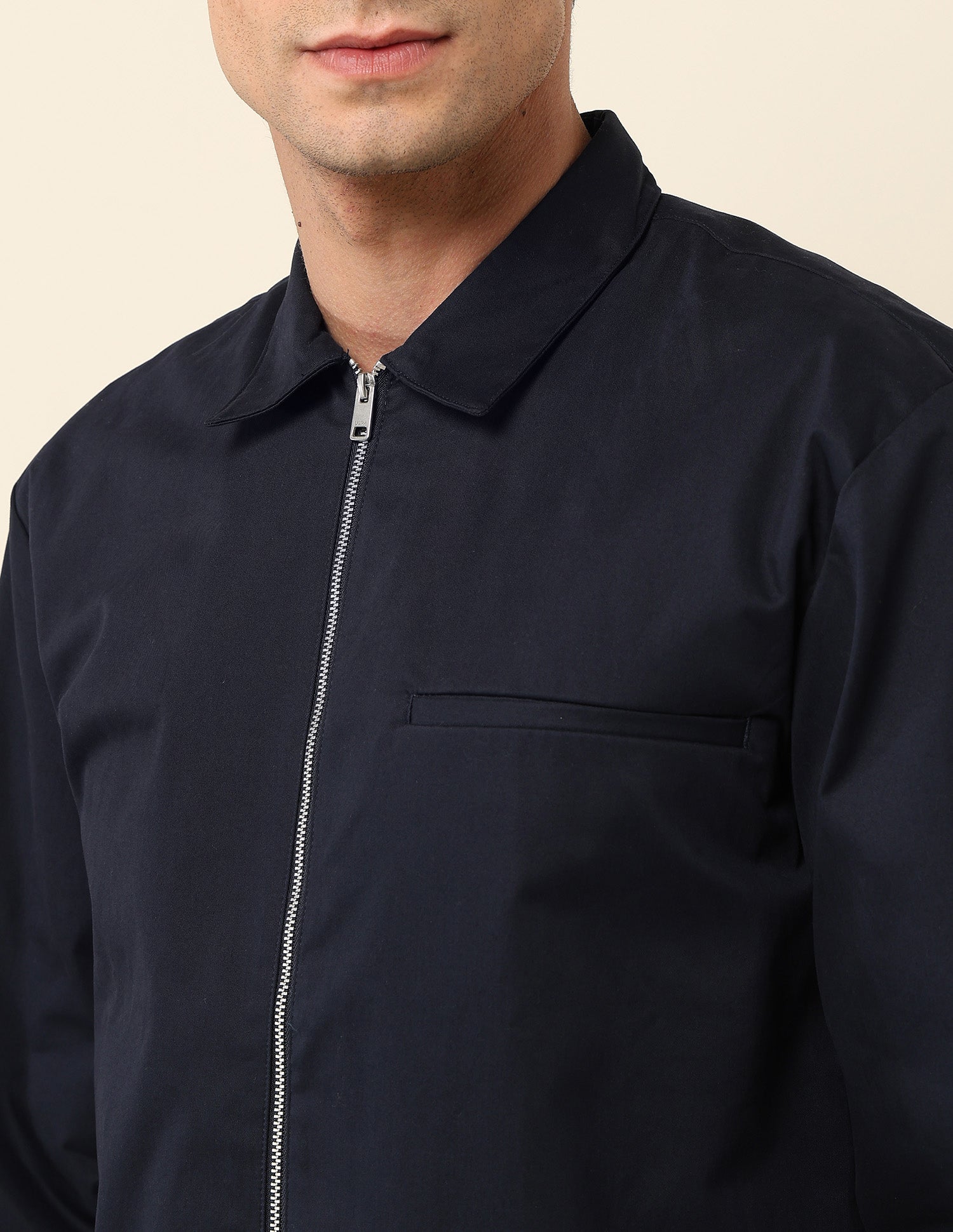Spread Collar Regular Fit Shacket Navy - U.S. Polo Assn. India | Large