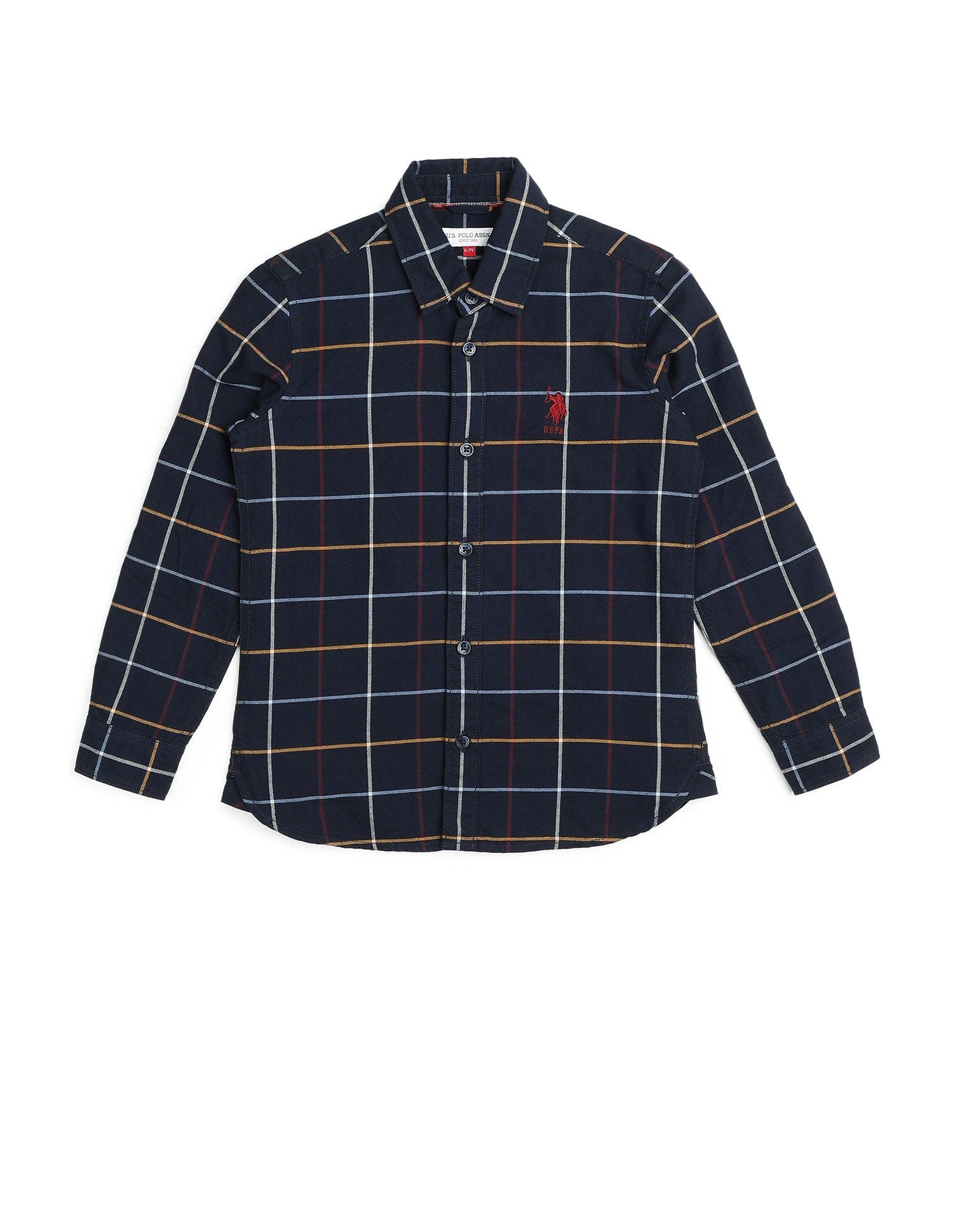 Boys All Over Printed Oxford Shirt Navy - U.S. POLO ASSN. | Large