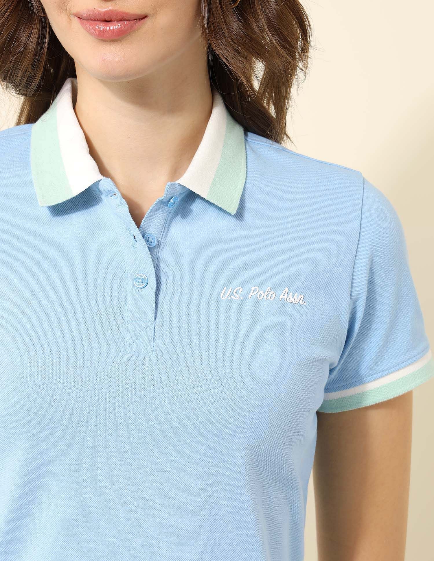 Regular Fit Solid Polo Shirt Light Blue - U.S. POLO ASSN. | Large
