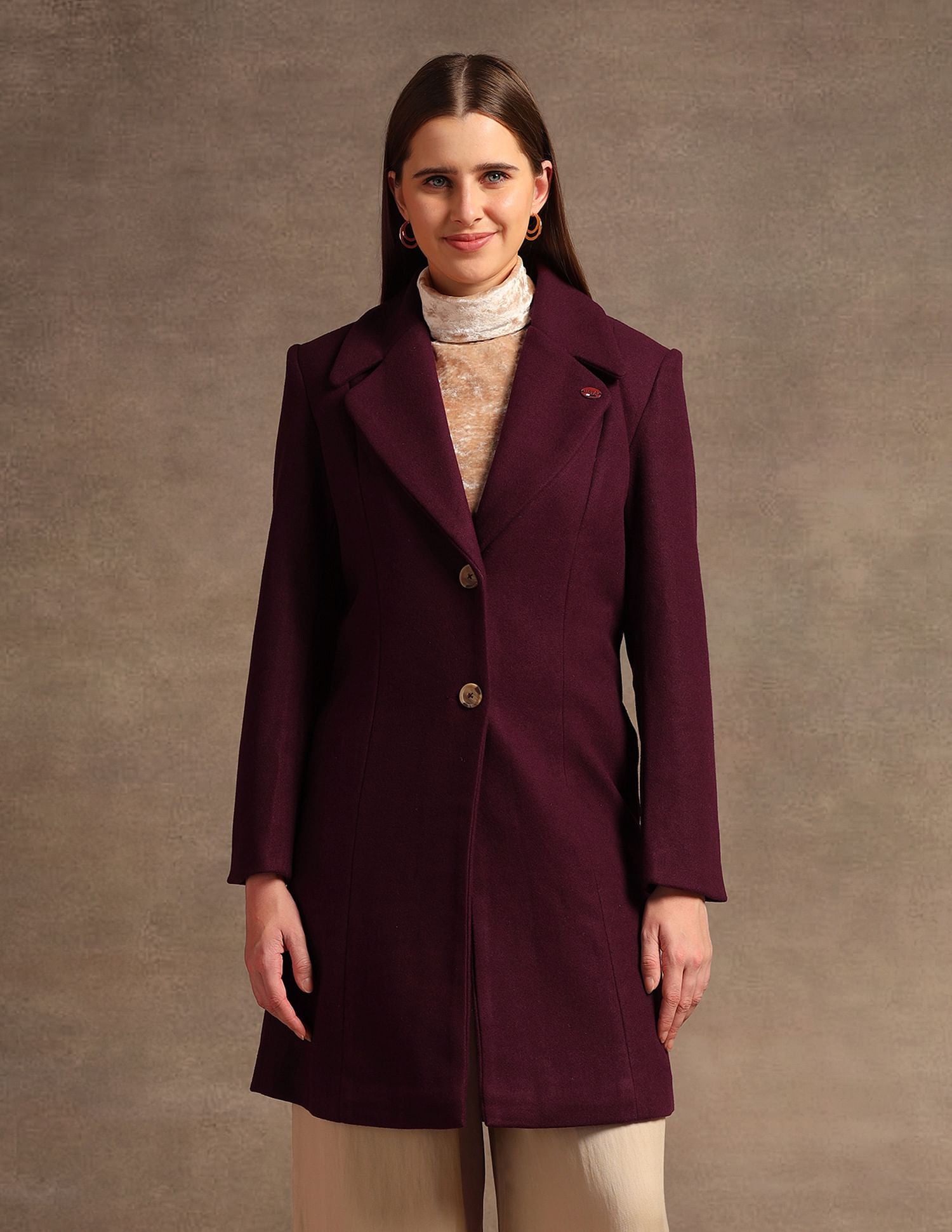 Long Line Solid Jacket Maroon - U.S. Polo Assn. India | Large