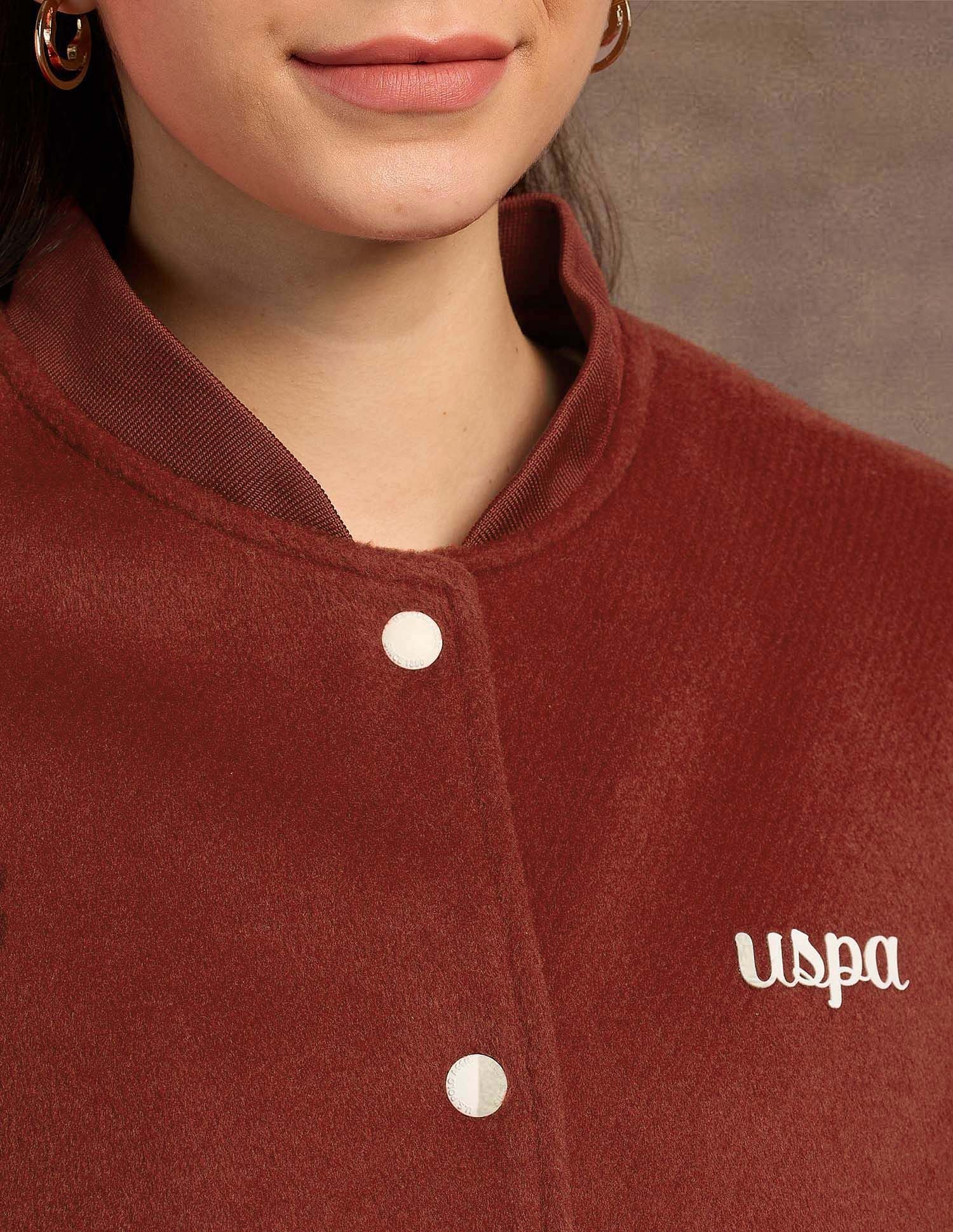 Varsity Collar Regular Jacket Rust - U.S. POLO ASSN. | Large