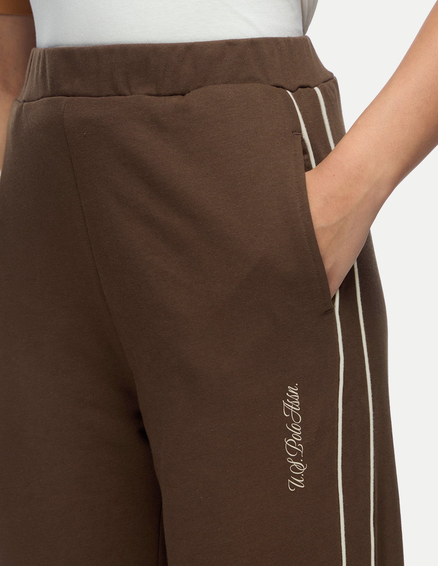 High Rise Straight Trousers Brown - U.S. Polo Assn. India | Large