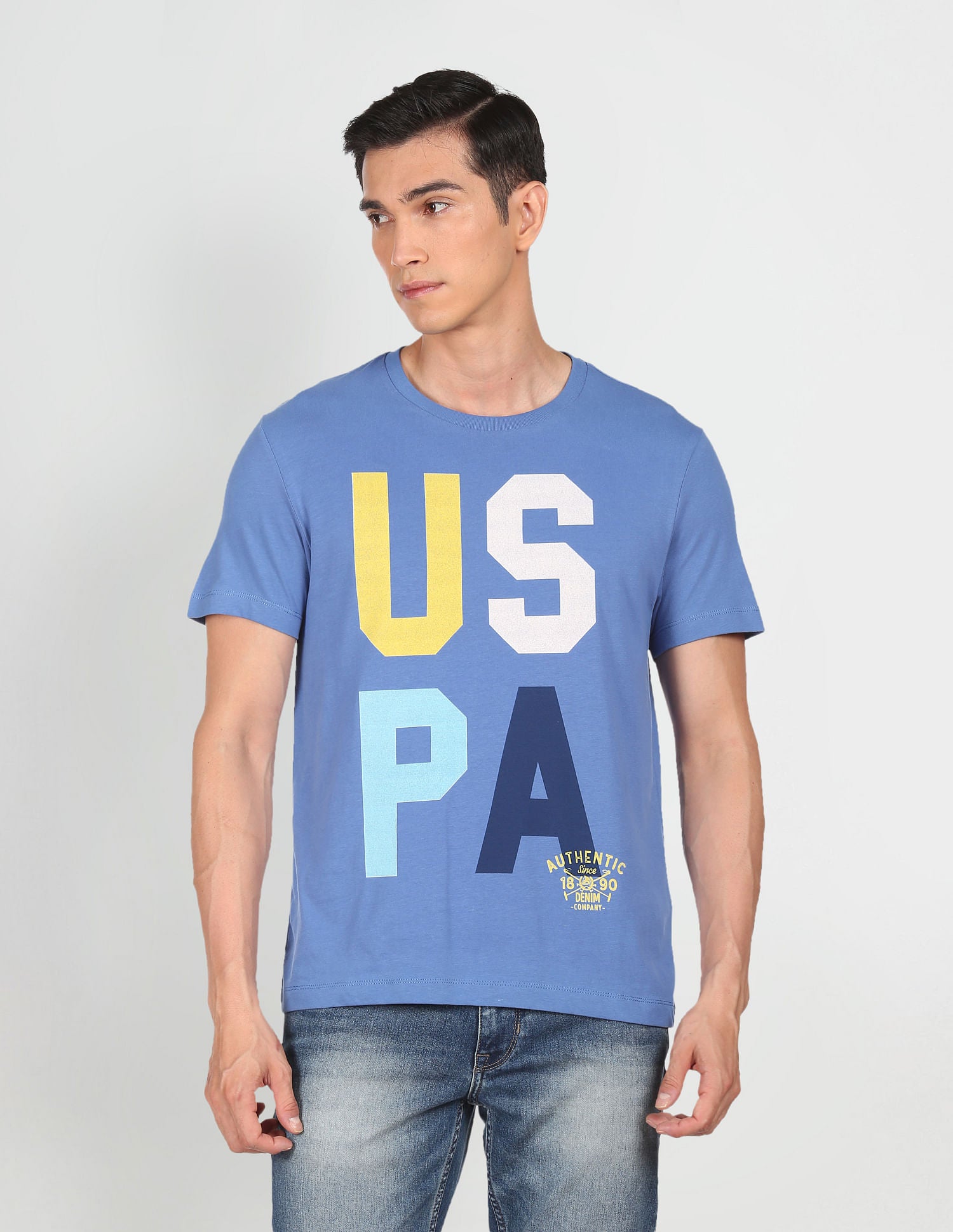 Pure Cotton Brand Print T-Shirt