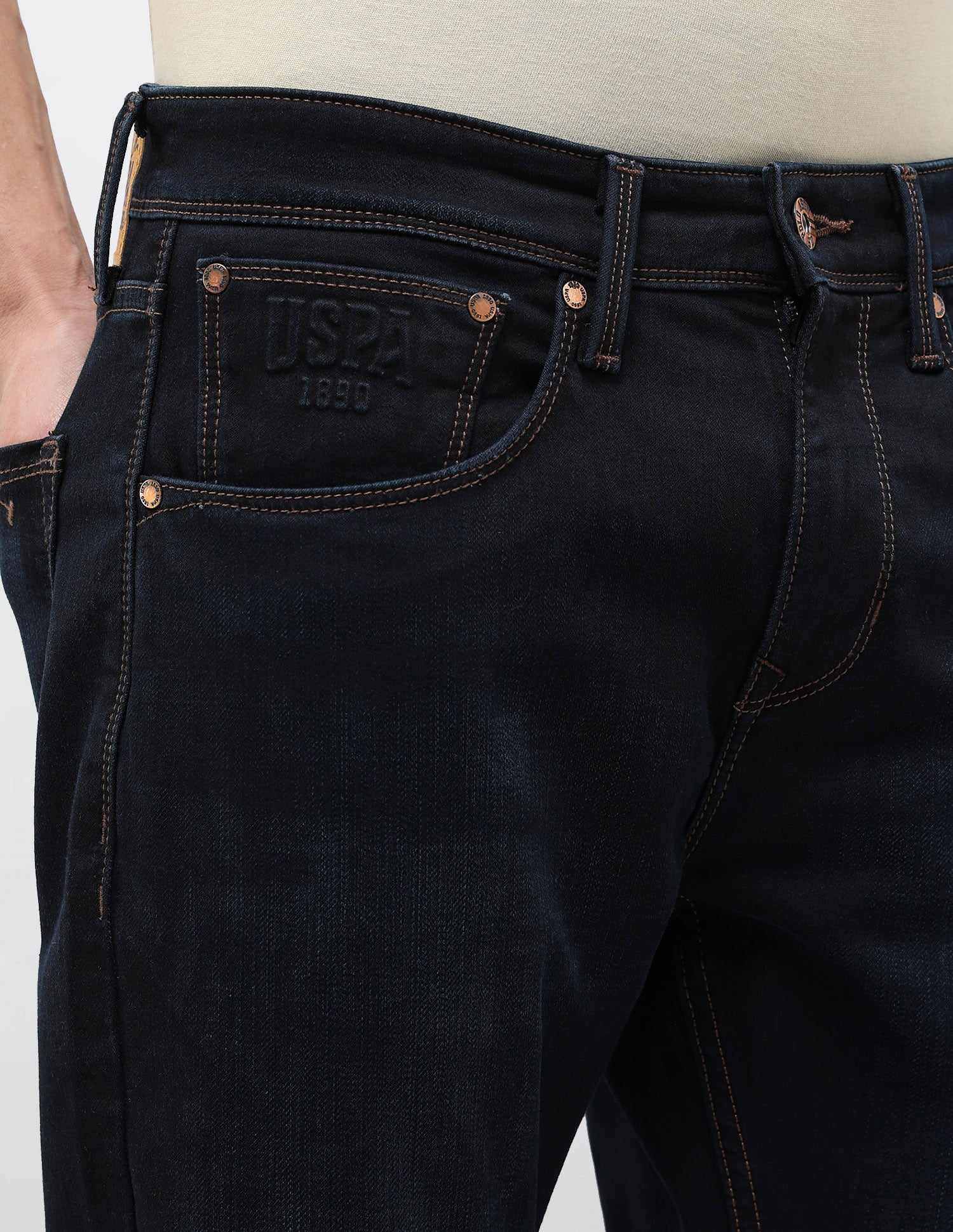 Henry Tapered Fit Blue Jeans Dark Blue - U.S. POLO ASSN. | Large