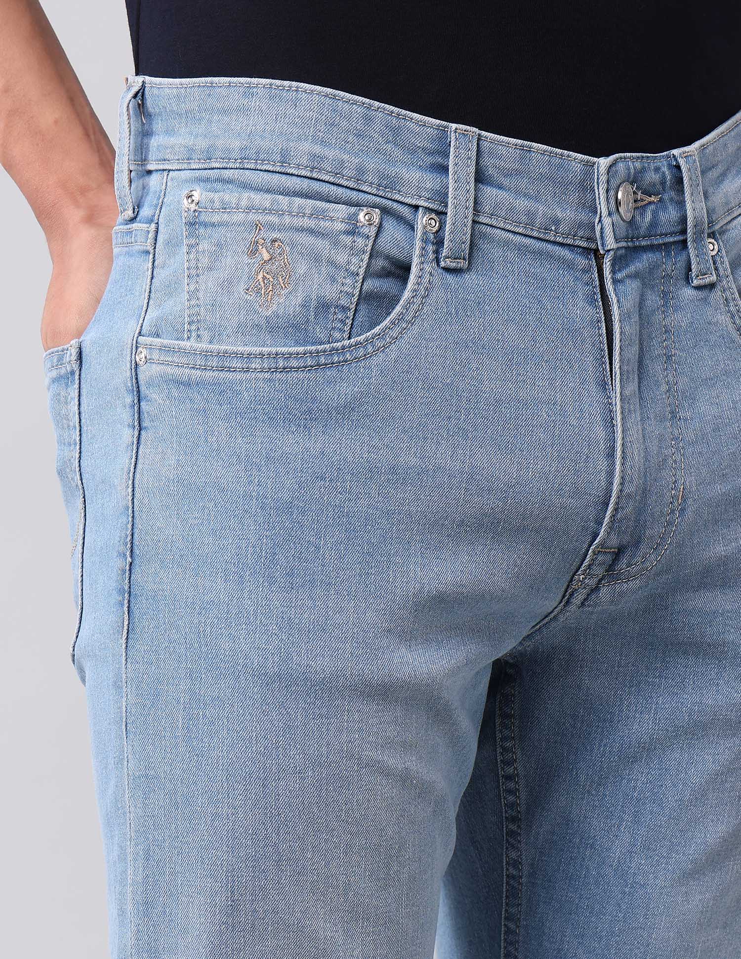 Harold Slim Straight Fit Blue Jeans Medium Wash - U.S. POLO ASSN. | Large