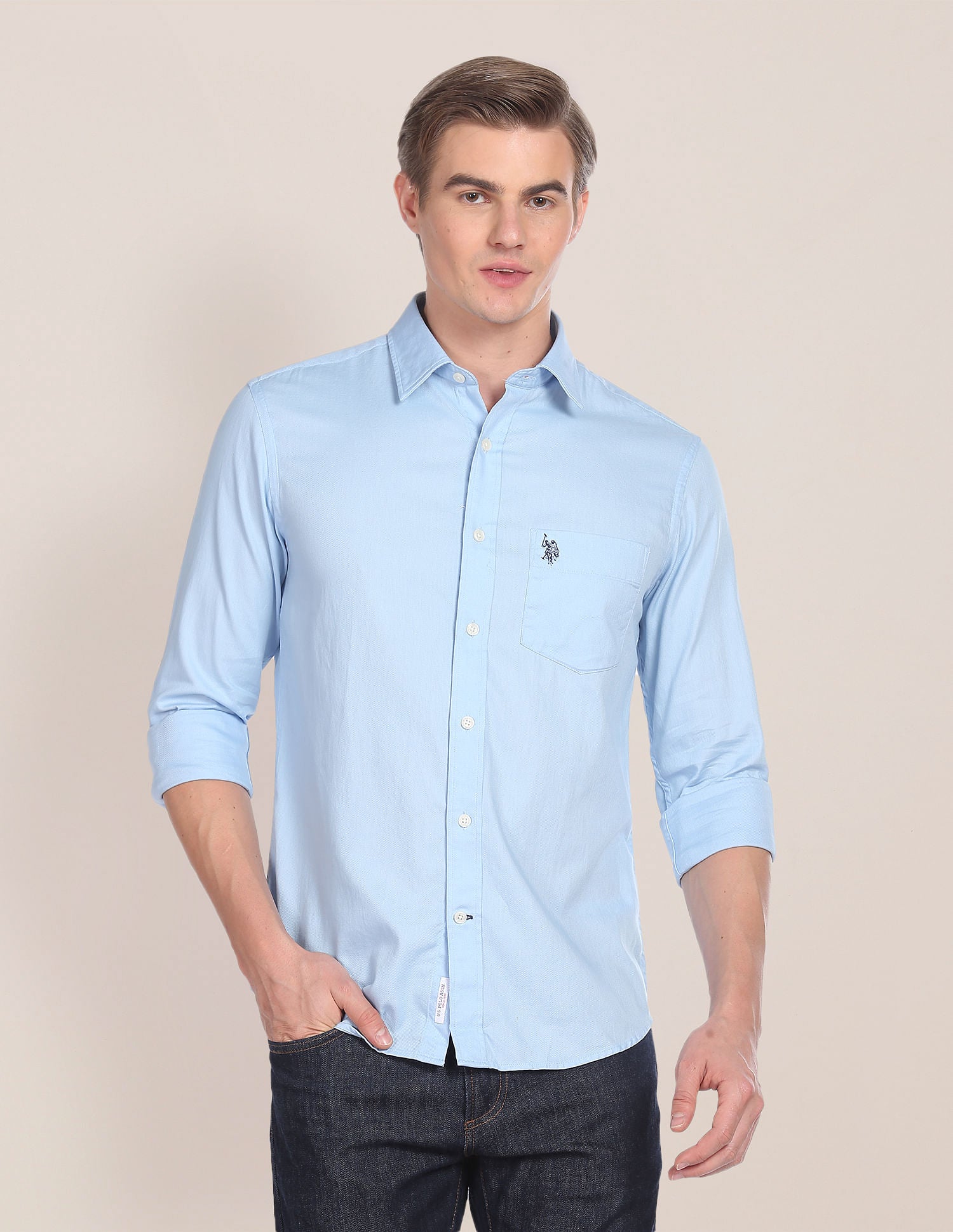 Solid Tailored Fit Shirt