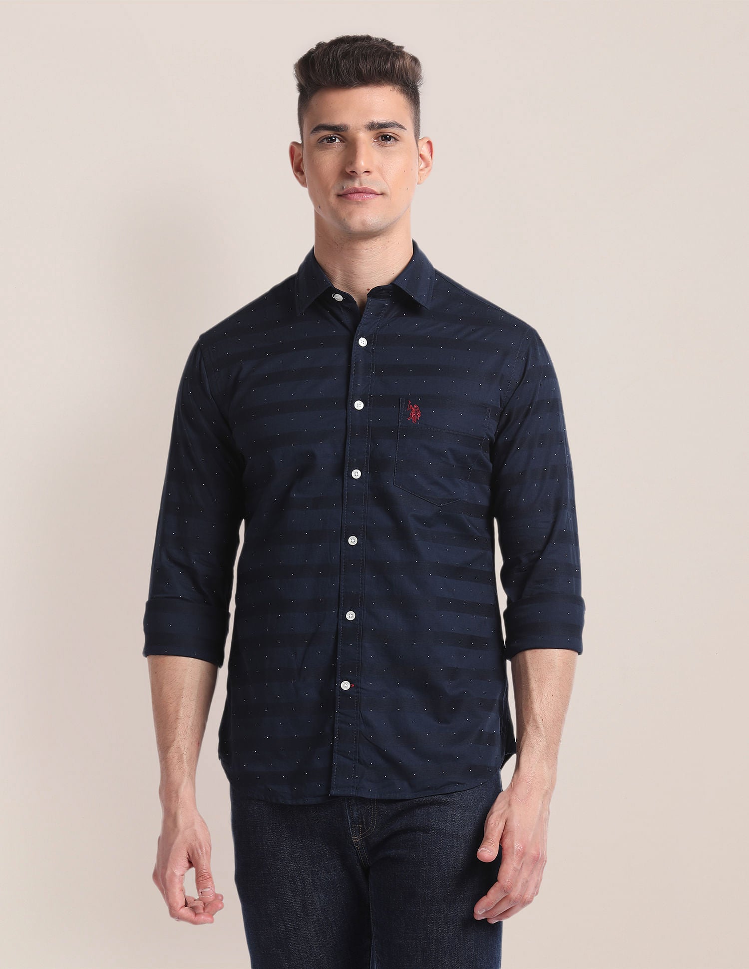 Premium Cotton Horizontal Stripe Shirt – U.S. Polo Assn. India