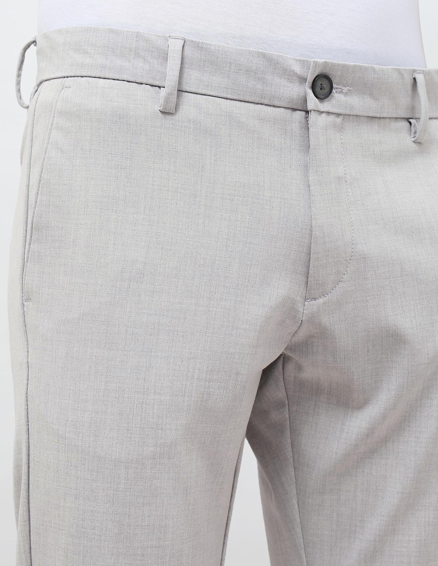 Heathered Slim Fit Trousers Light Grey - U.S. POLO ASSN. | Large