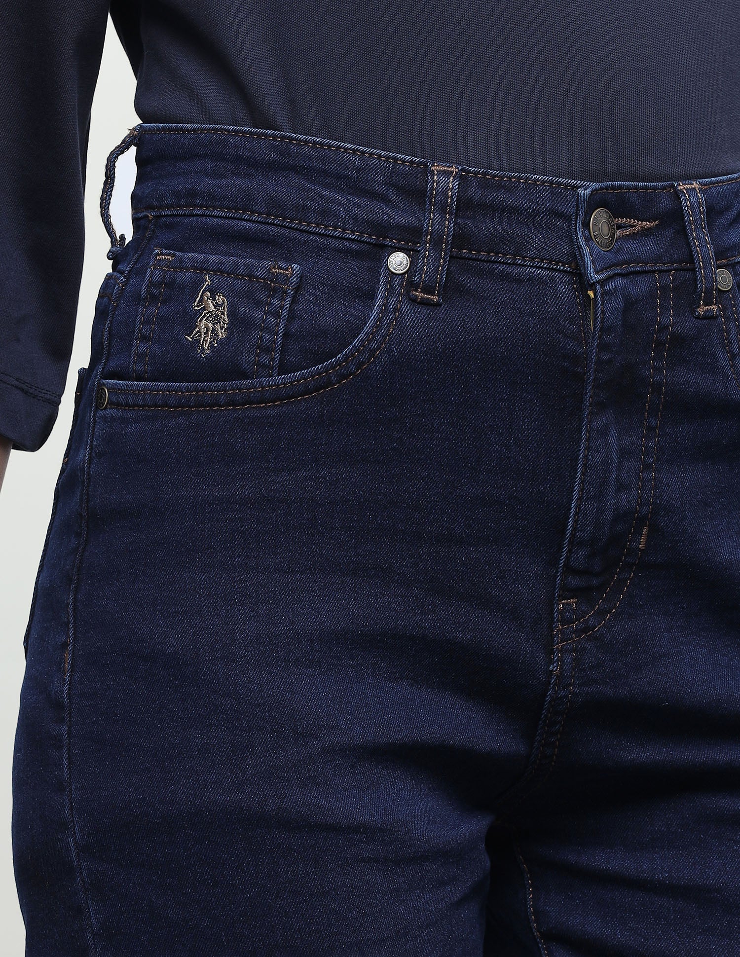 Straight Fit Blue Jeans Dark Blue - U.S. Polo Assn. India | Large