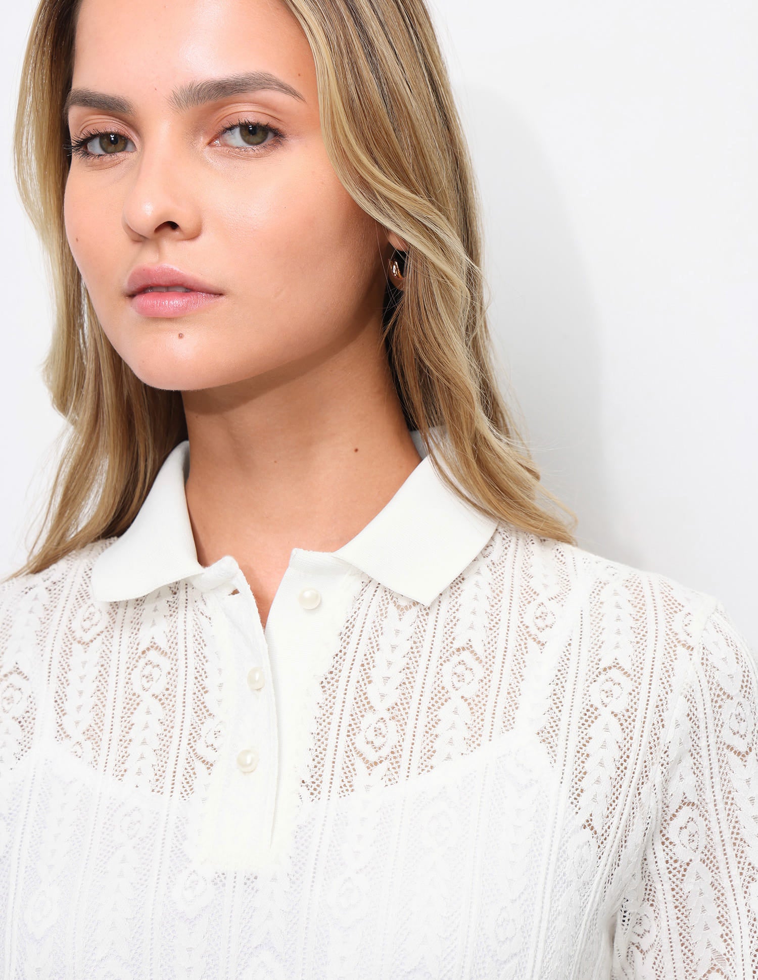 Laced Relaxed Fit Polo Shirt White - U.S. Polo Assn. India | Large