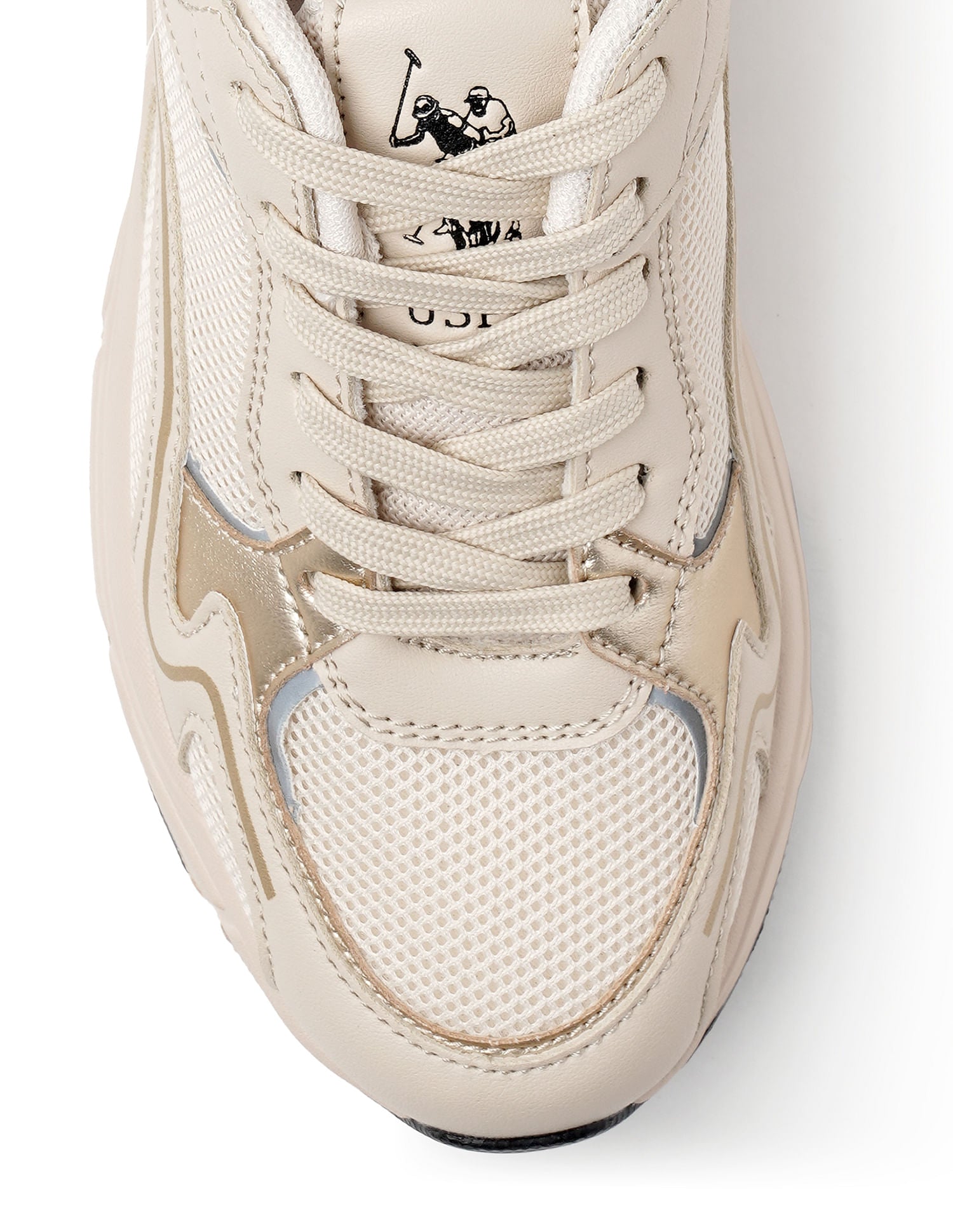 Metallic Logo Felicia Sneakers Nude - U.S. POLO ASSN. | Large