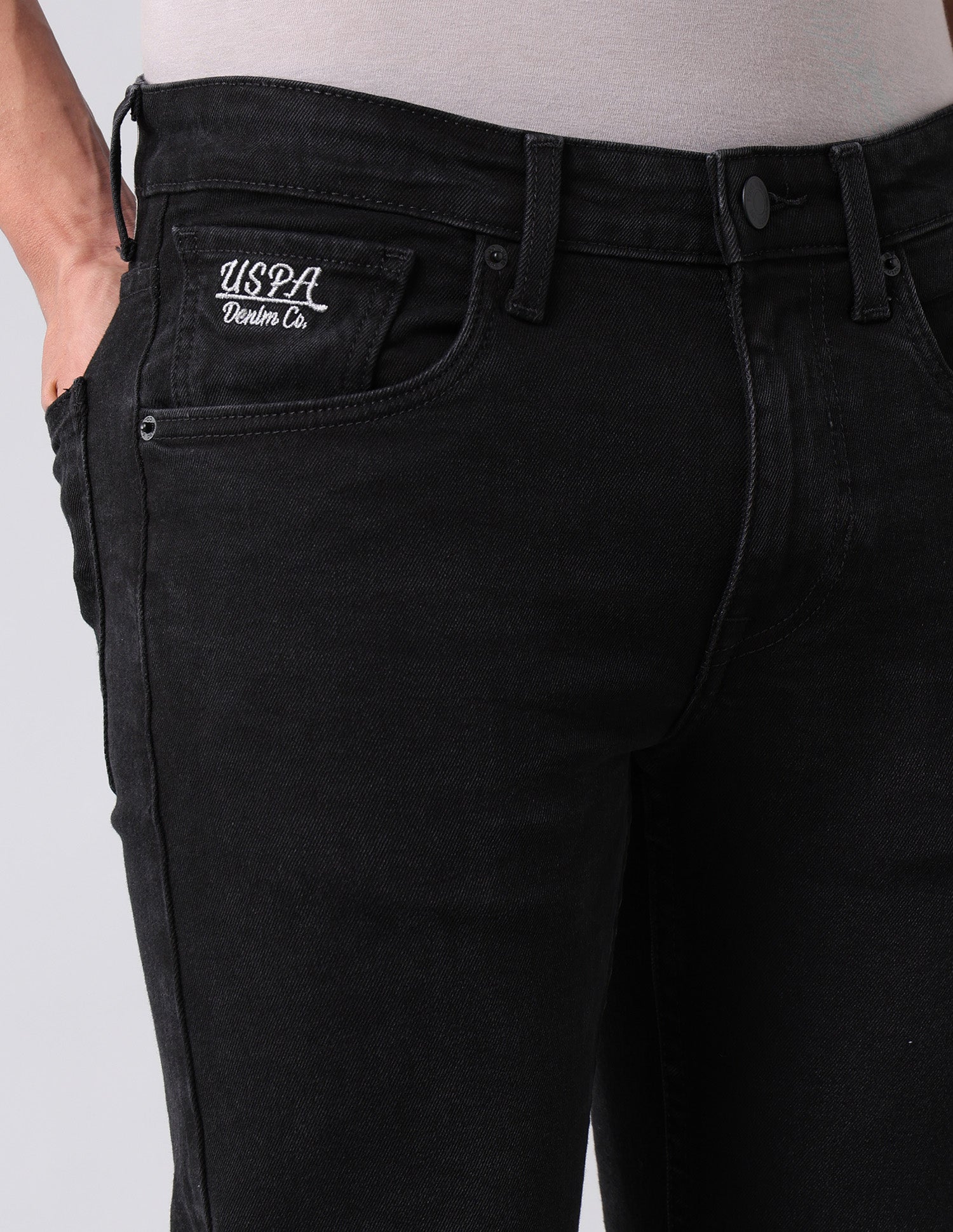 Regallo Skinny Fit Black Jeans Black - U.S. Polo Assn. India | Large