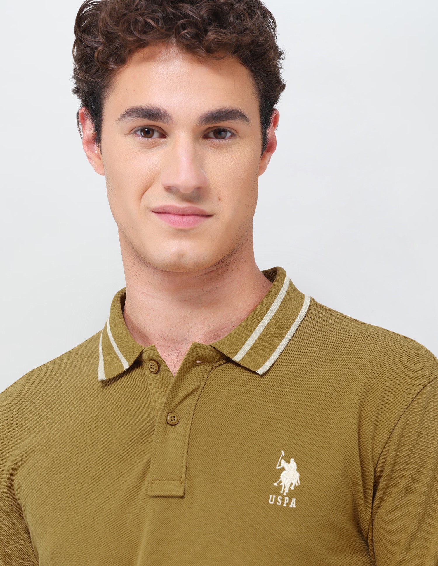 Solid Regular Fit Polo Shirt Mustard - U.S. Polo Assn. India | Large