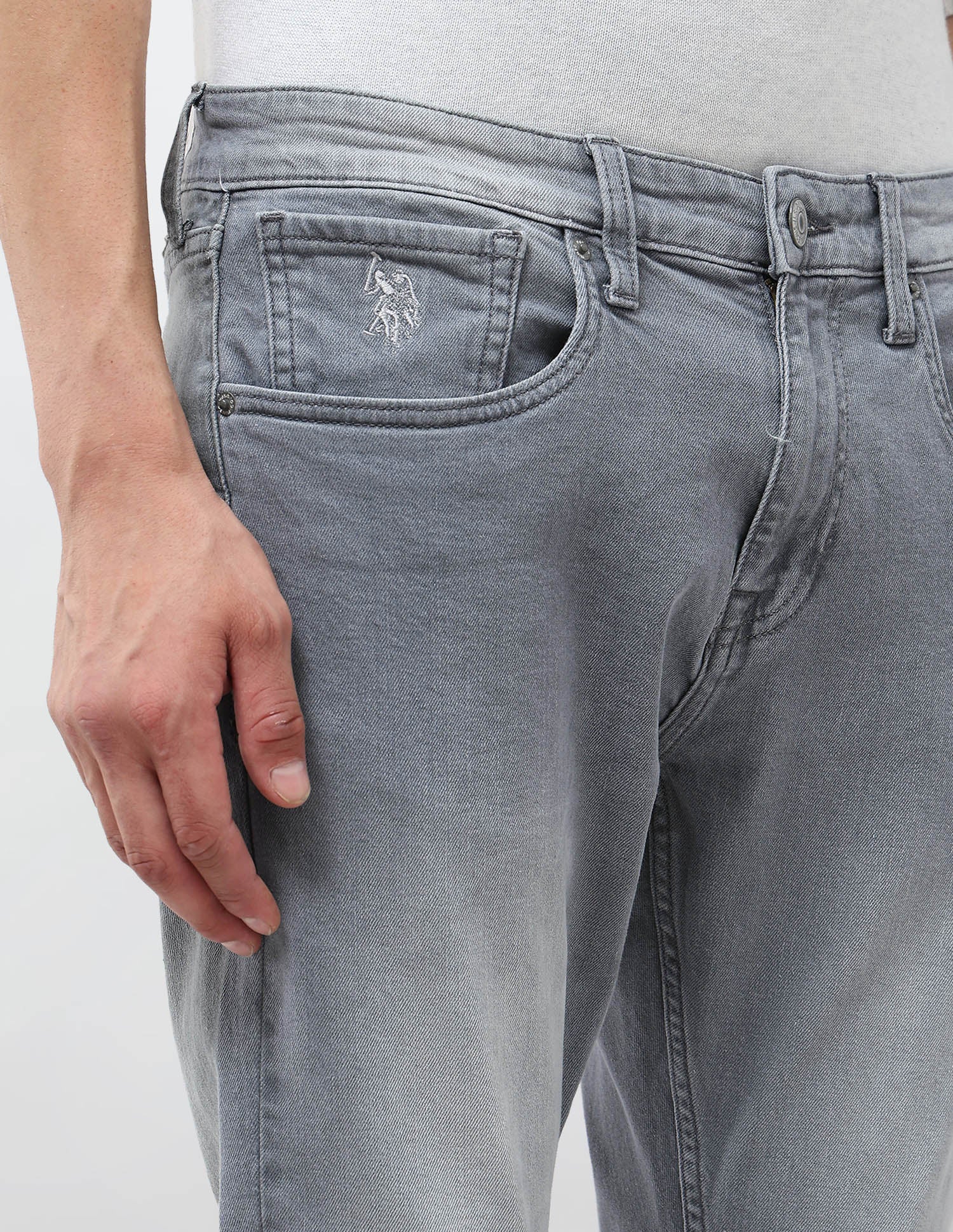 Henry Tapered Fit Stone Washed Jeans Grey - U.S. POLO ASSN. | Large