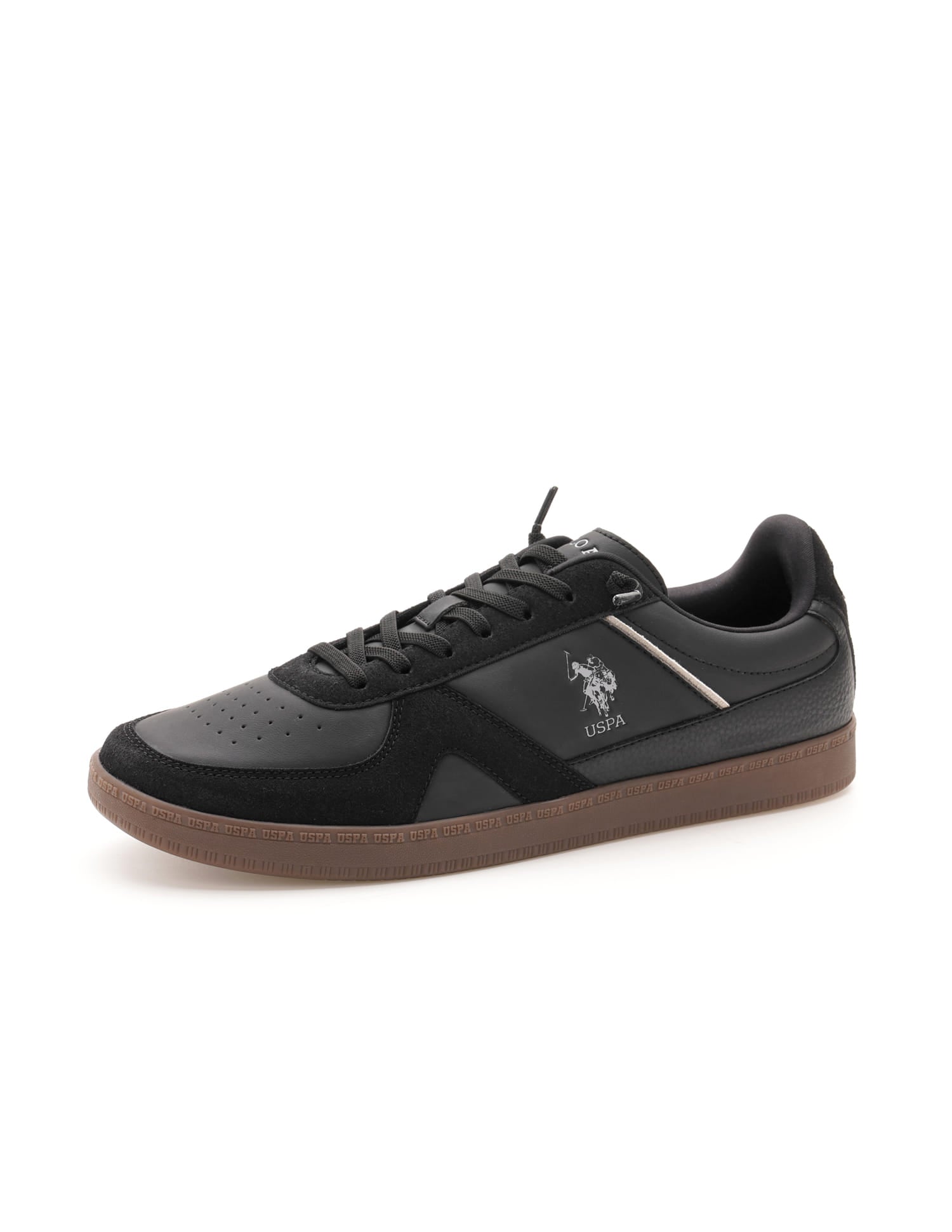 Men Jorge Solid Sneakers Black - U.S. Polo Assn. India | Large