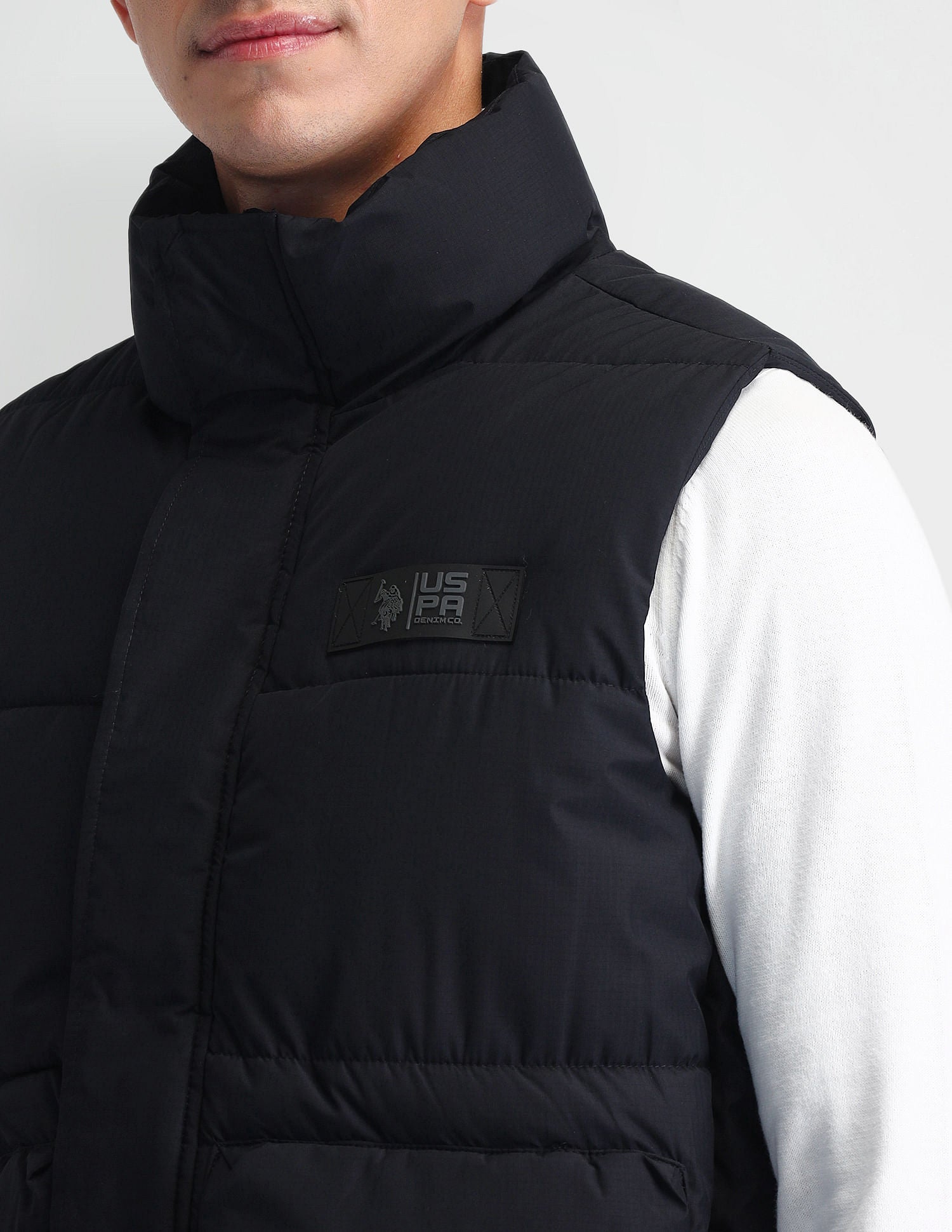 Regular Fit Solid Padded Jacket Navy - U.S. POLO ASSN. | Large