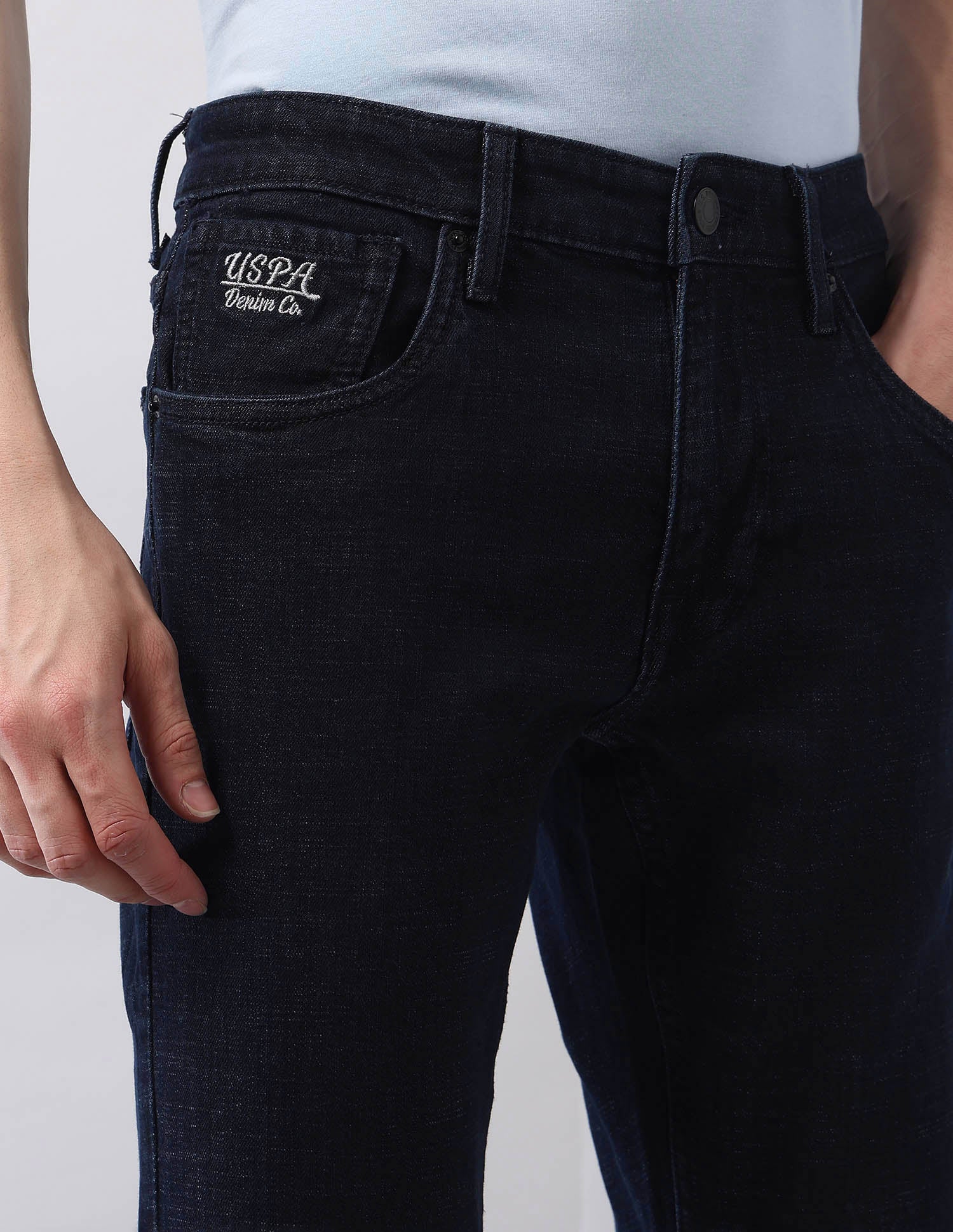 Brandon Slim Tapered Fit Blue Jeans Blue - U.S. POLO ASSN. | Large