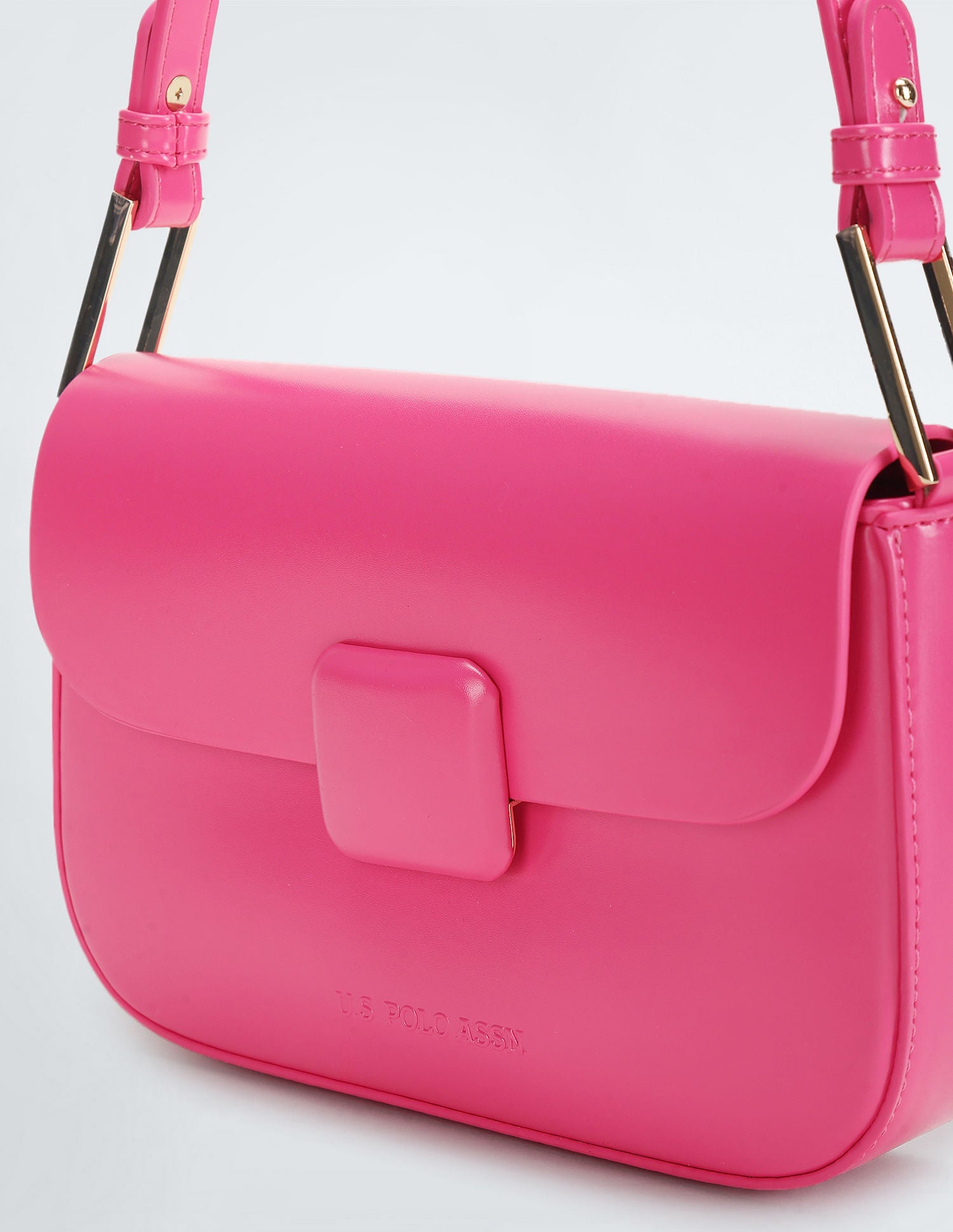 City Girl Solid Sling Bag Pink - U.S. POLO ASSN. | Large