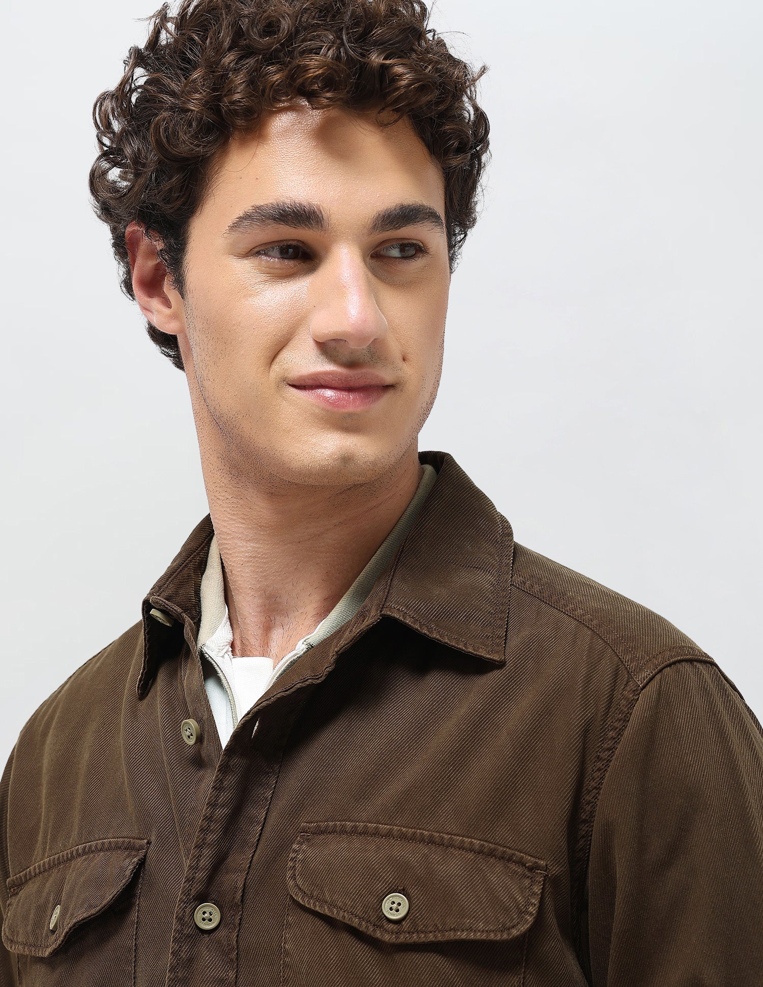 Comfort Fit Twill Shirt Brown - U.S. Polo Assn. India | Large