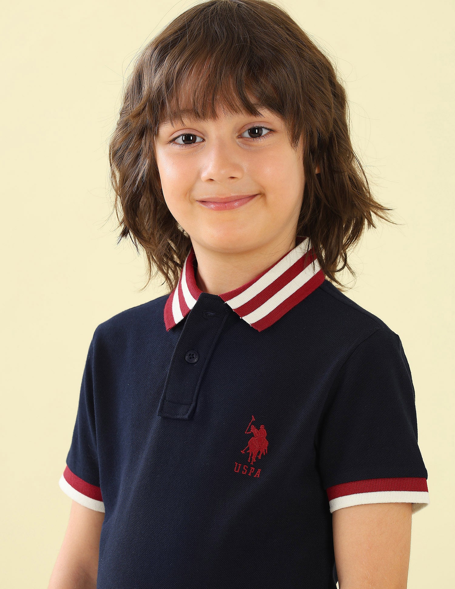 Solid Regular Fit Polo Shirt Navy - U.S. Polo Assn. India | Large