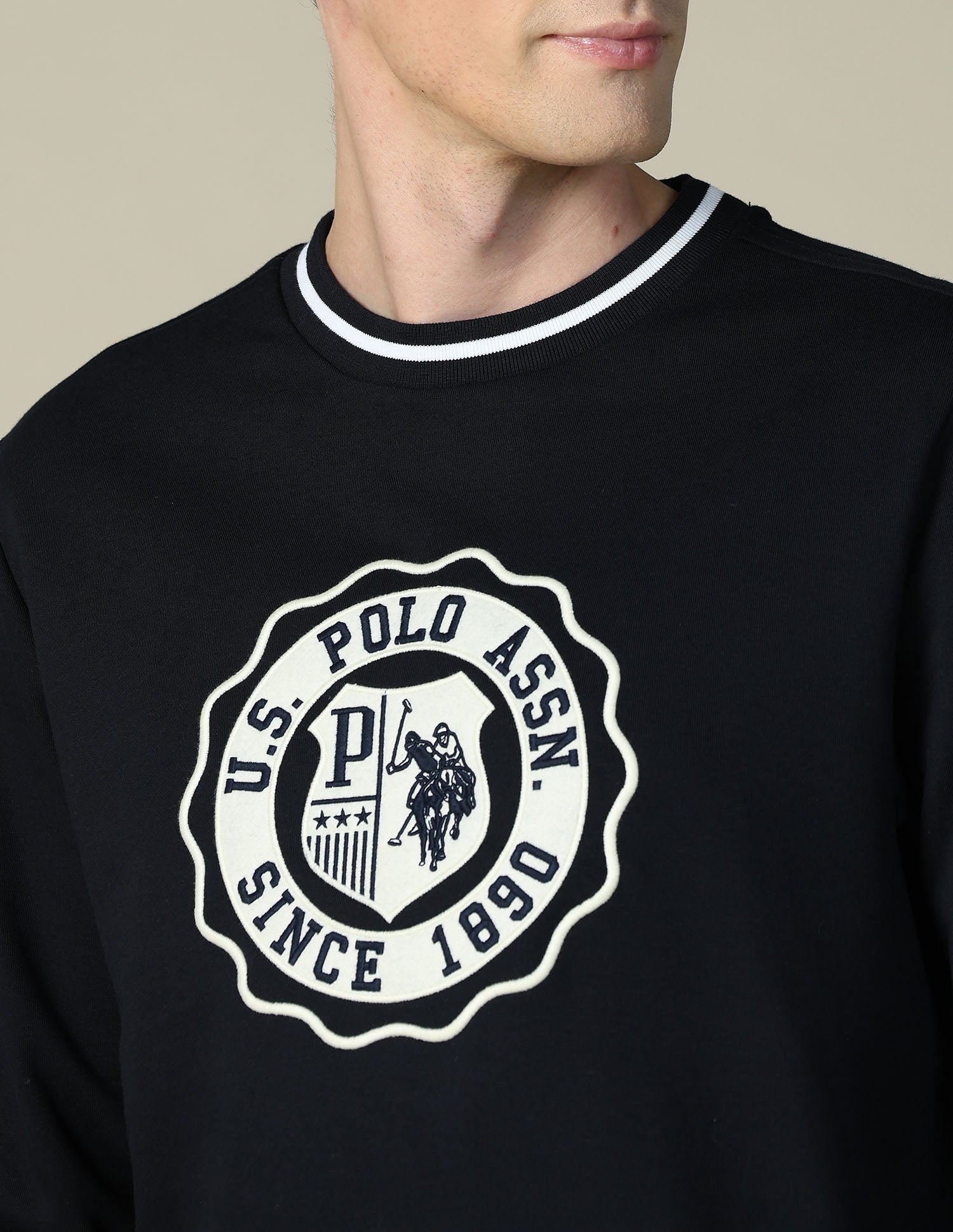 Brand Embroidered Regular Fit Sweatshirt Navy - U.S. POLO ASSN. | Large