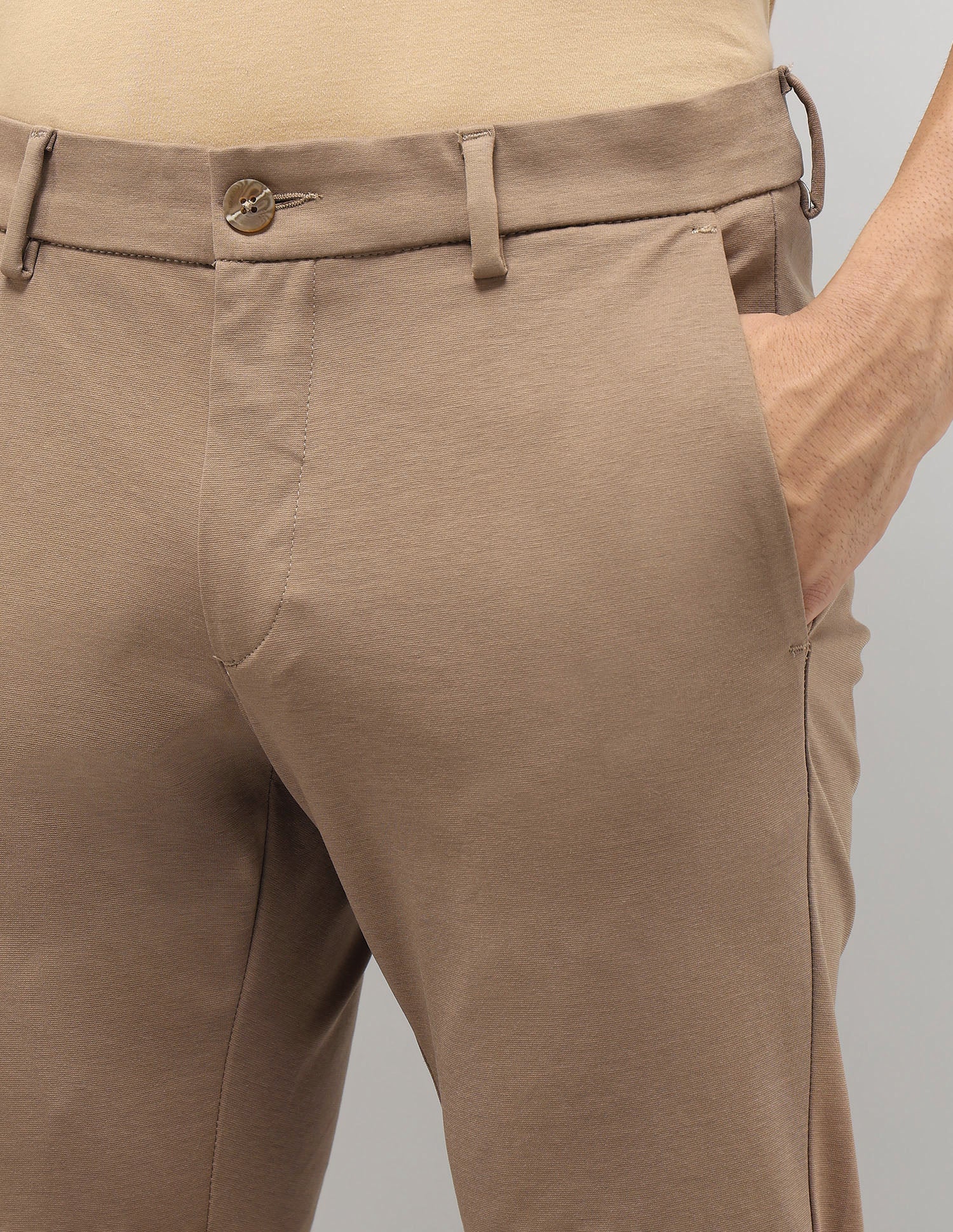 Mid Rise Denver Slim Fit Trousers Khaki - U.S. POLO ASSN. | Large