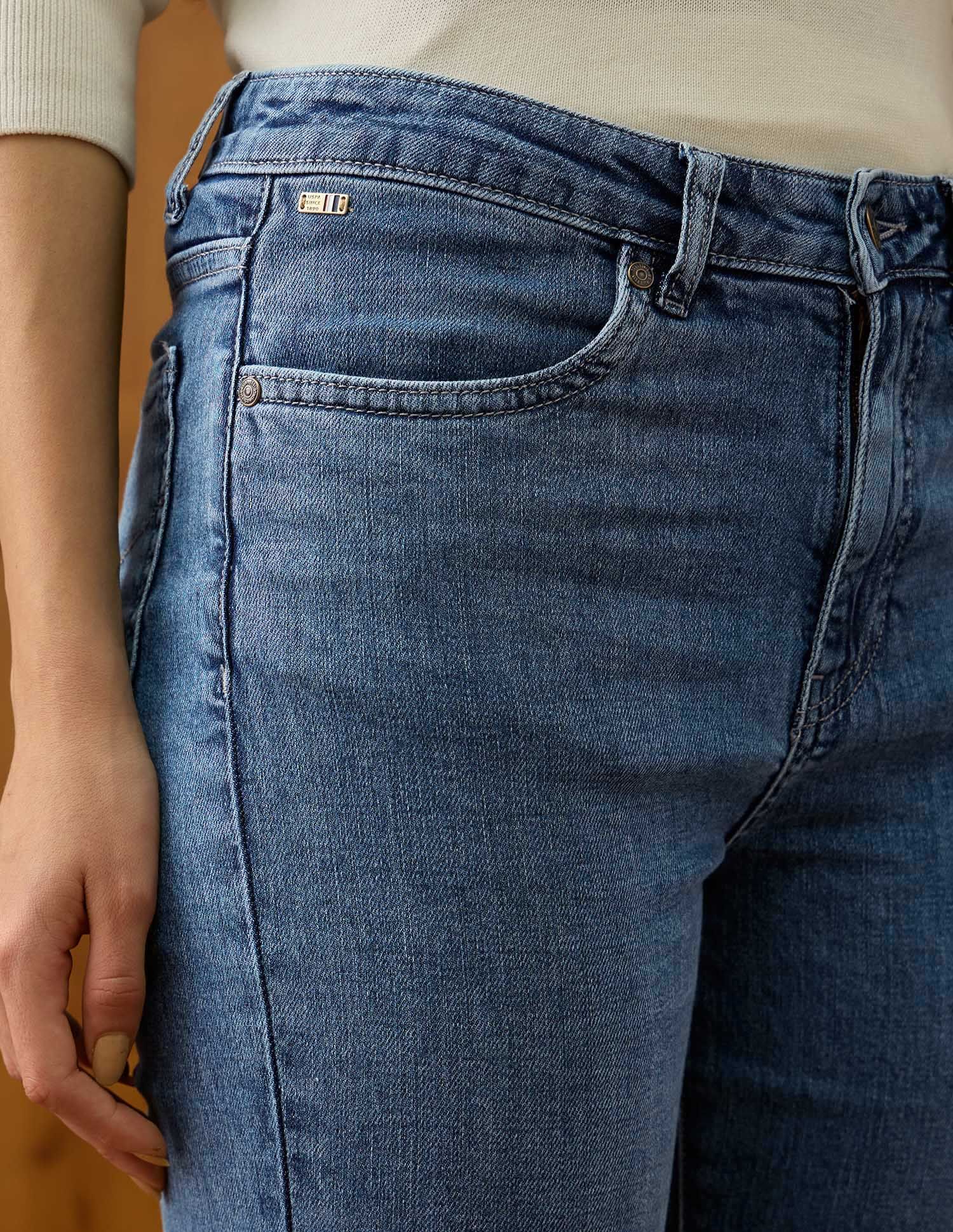 High Rise Flared Fit Jeans Blue - U.S. POLO ASSN. | Large