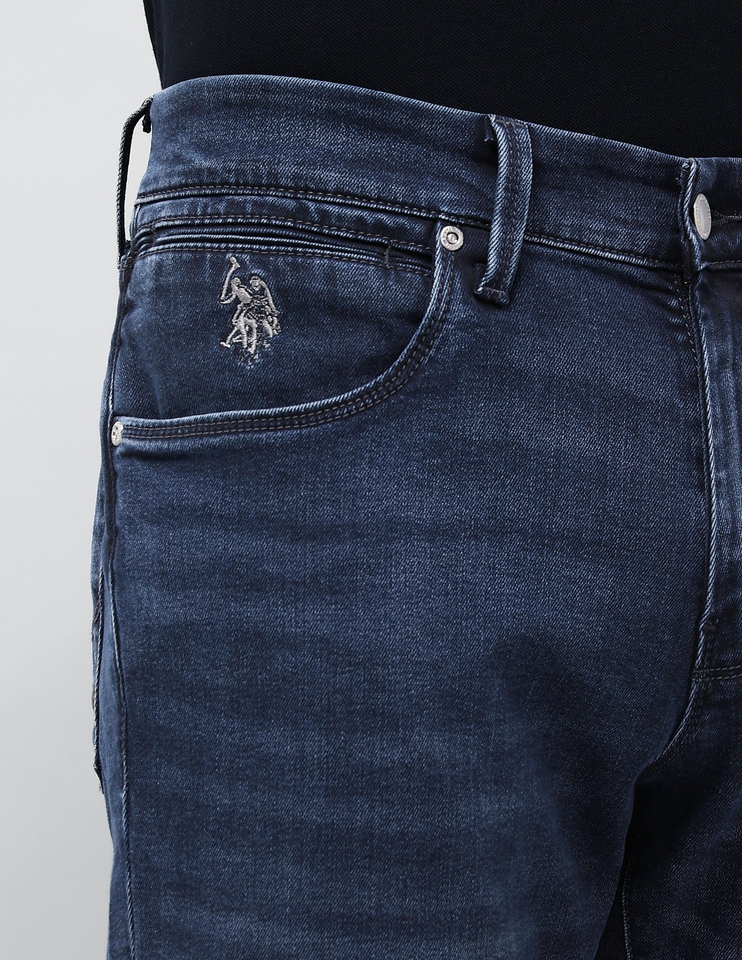 Brandon Slim Tapered Fit Blue Jeans Blue - U.S. POLO ASSN. | Large