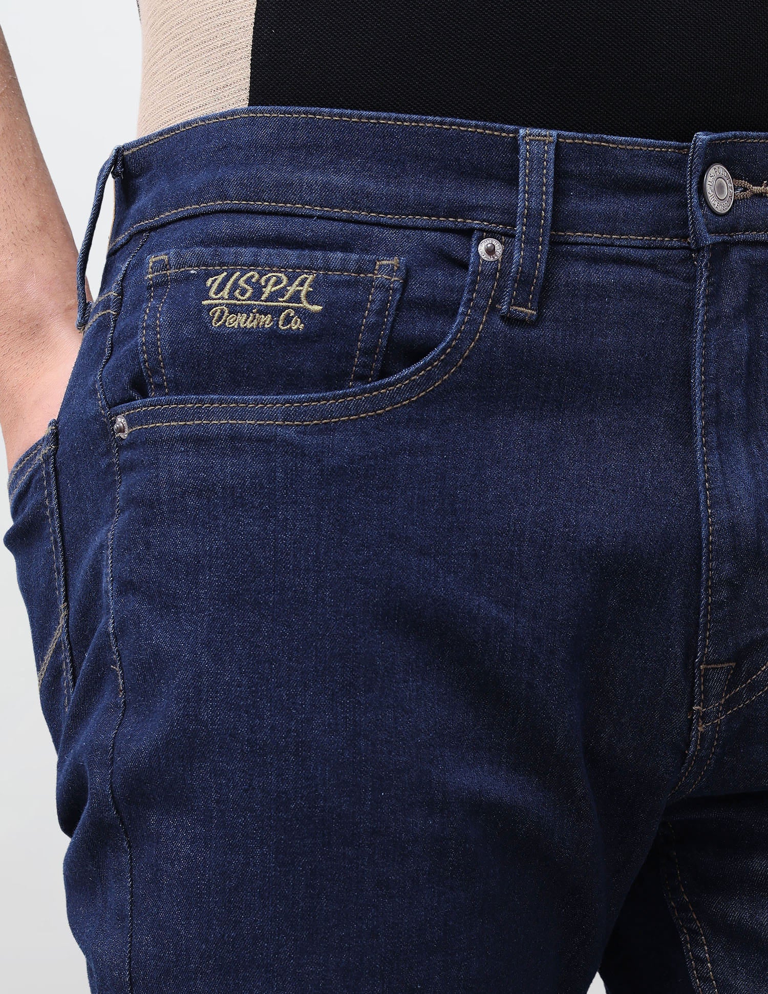 Solid Bootcut Fit Jeans Blue - U.S. Polo Assn. India | Large