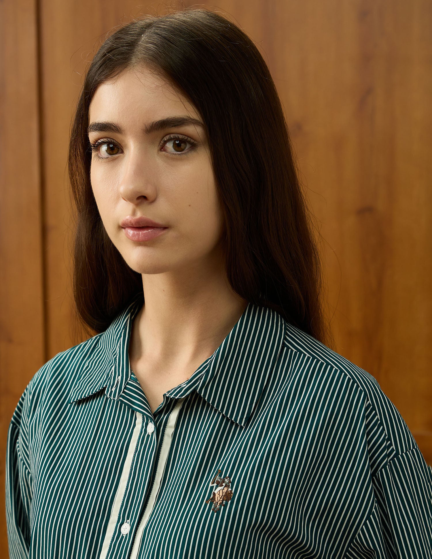 Vertical Striped Regular Fit Shirt Green - U.S. POLO ASSN. | Large