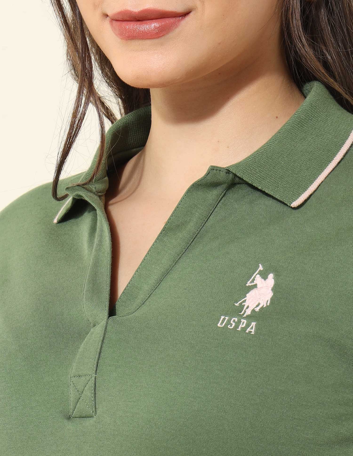 Regular Fit Solid Polo Shirt Green - U.S. POLO ASSN. | Large