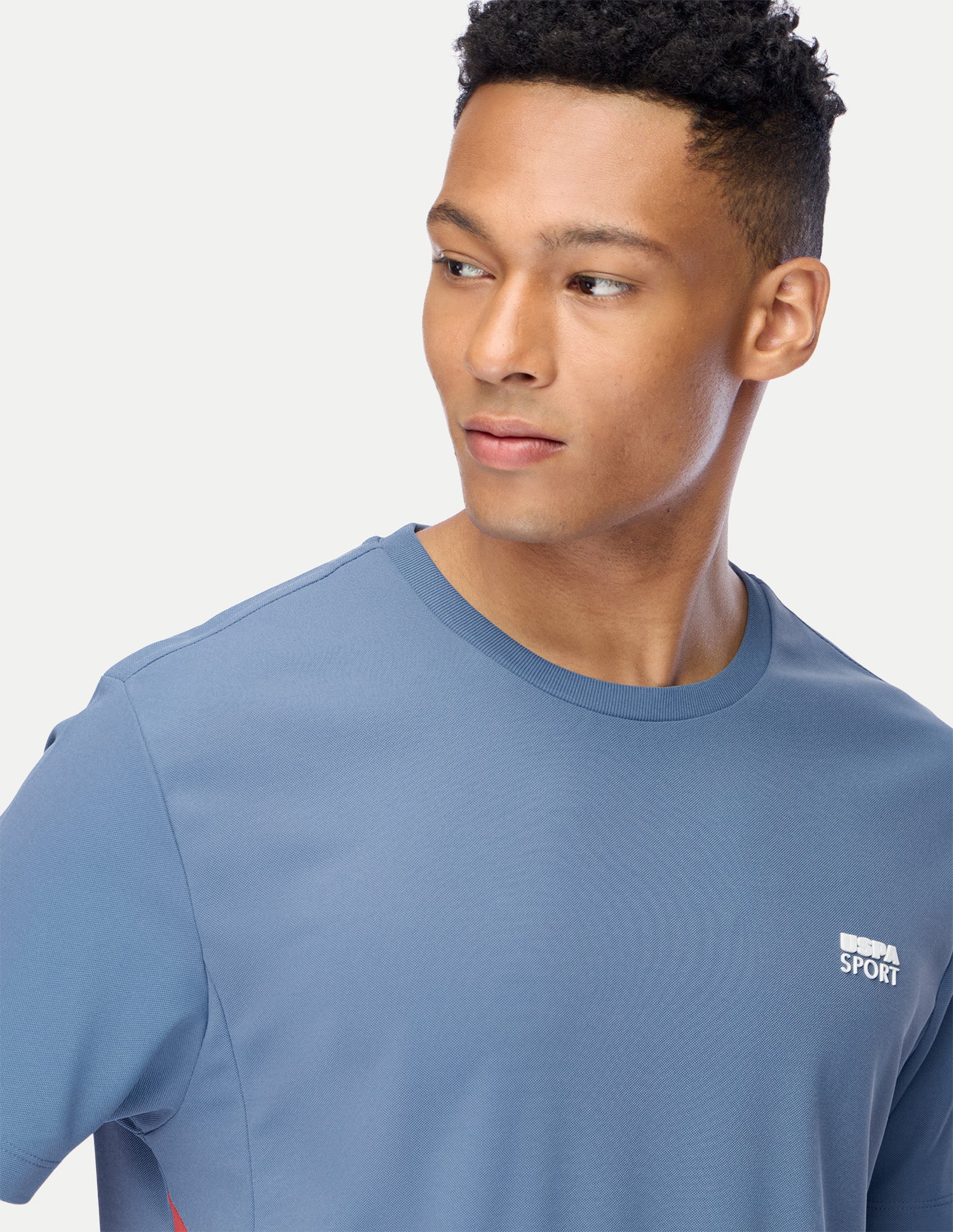 Solid Regular Fit Active T-Shirt Blue - U.S. Polo Assn. India | Large