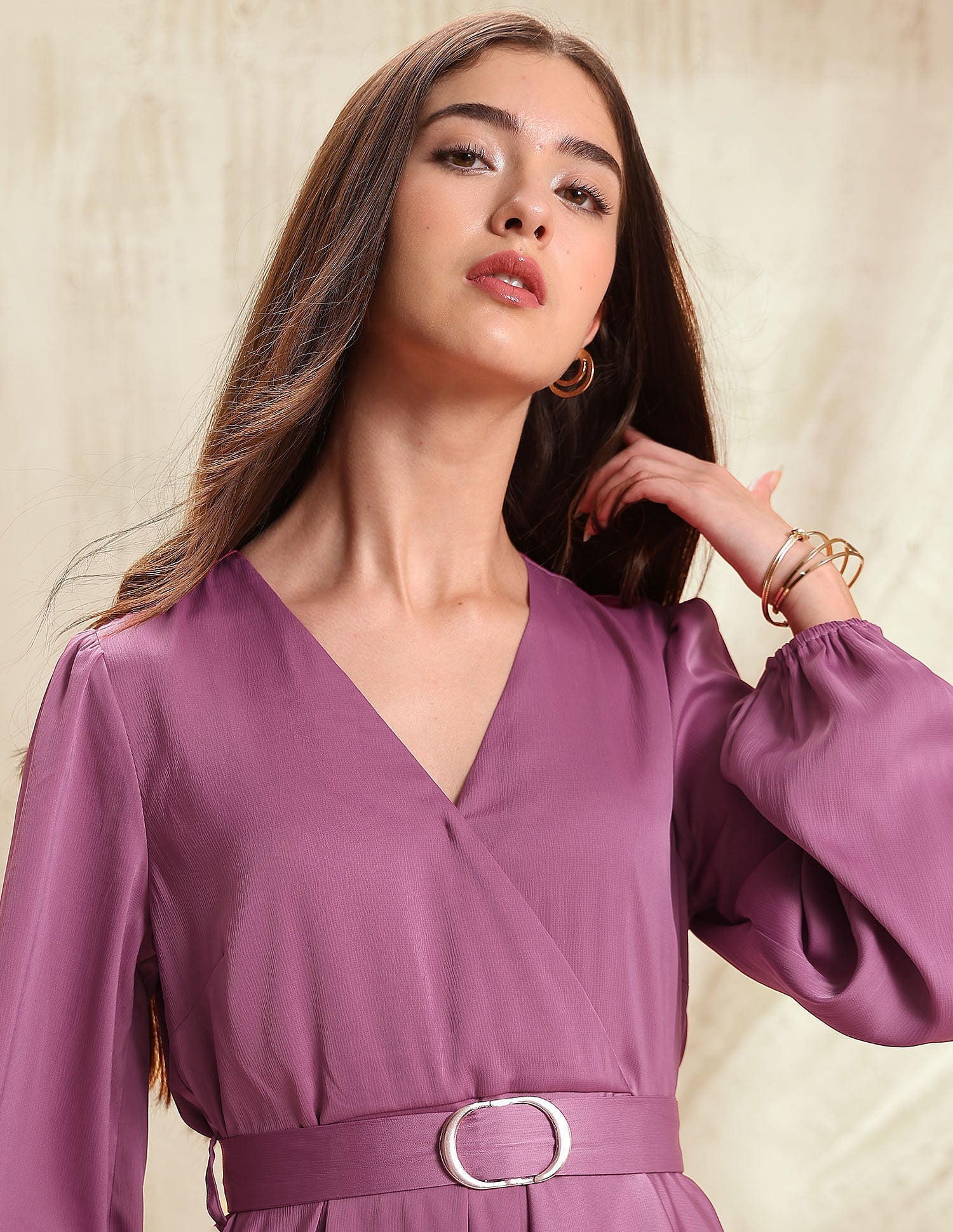 Textured Midi A-Line Dress Dark Purple - U.S. POLO ASSN. | Large