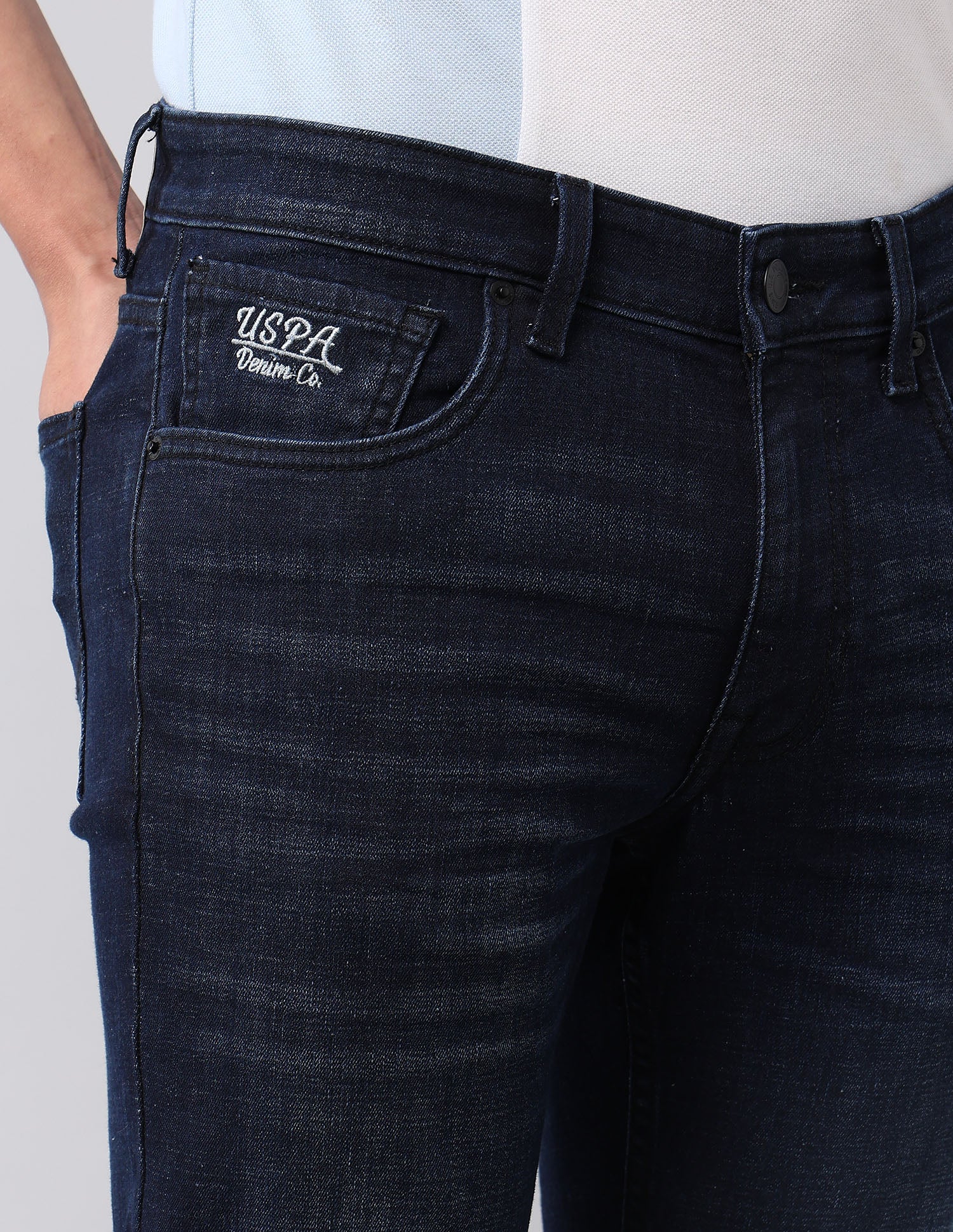 Brandon Slim Tapered Fit Black Jeans Black - U.S. POLO ASSN. | Large