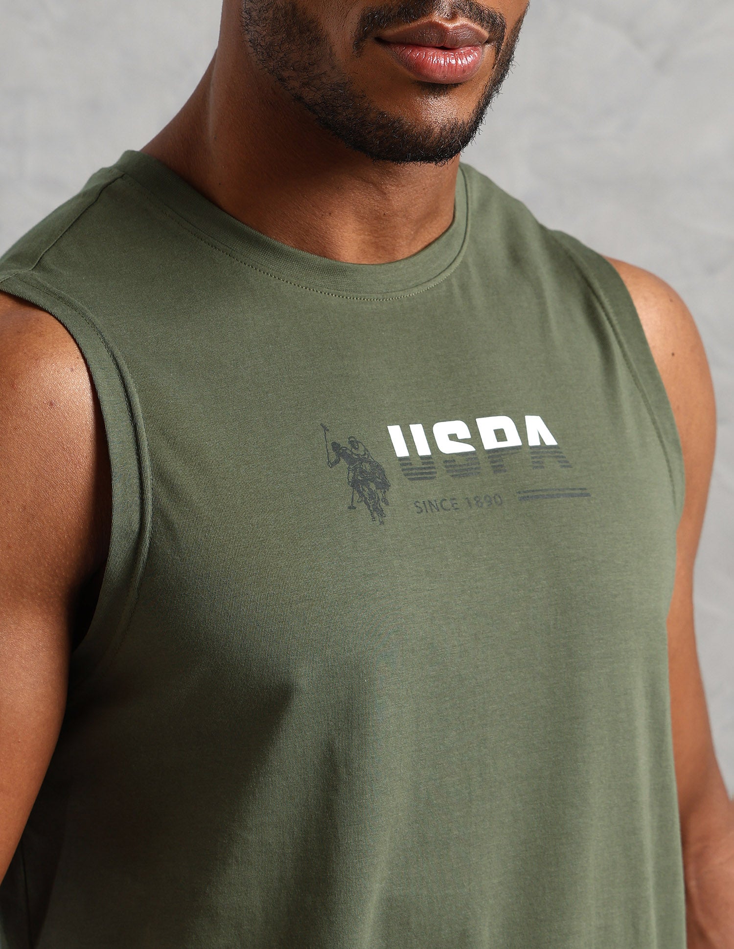 Brand Print Comfort Fit OEV06 Vest - Pack Of 1 Olive - U.S. POLO ASSN. | Large