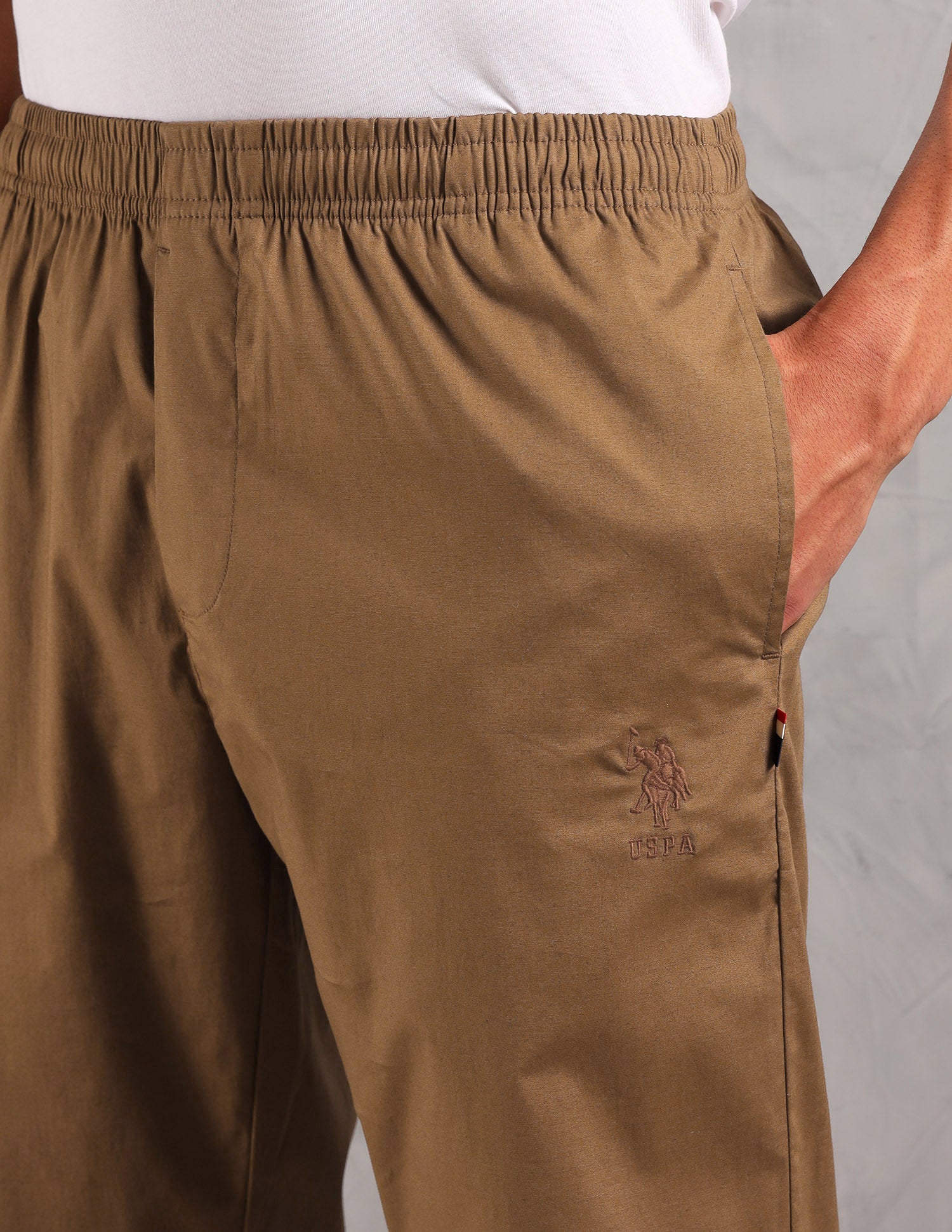 Pull On Relaxed Fit LP003 Lounge Pants - Pack Of 1 Light Brown - U.S. POLO ASSN. | Large