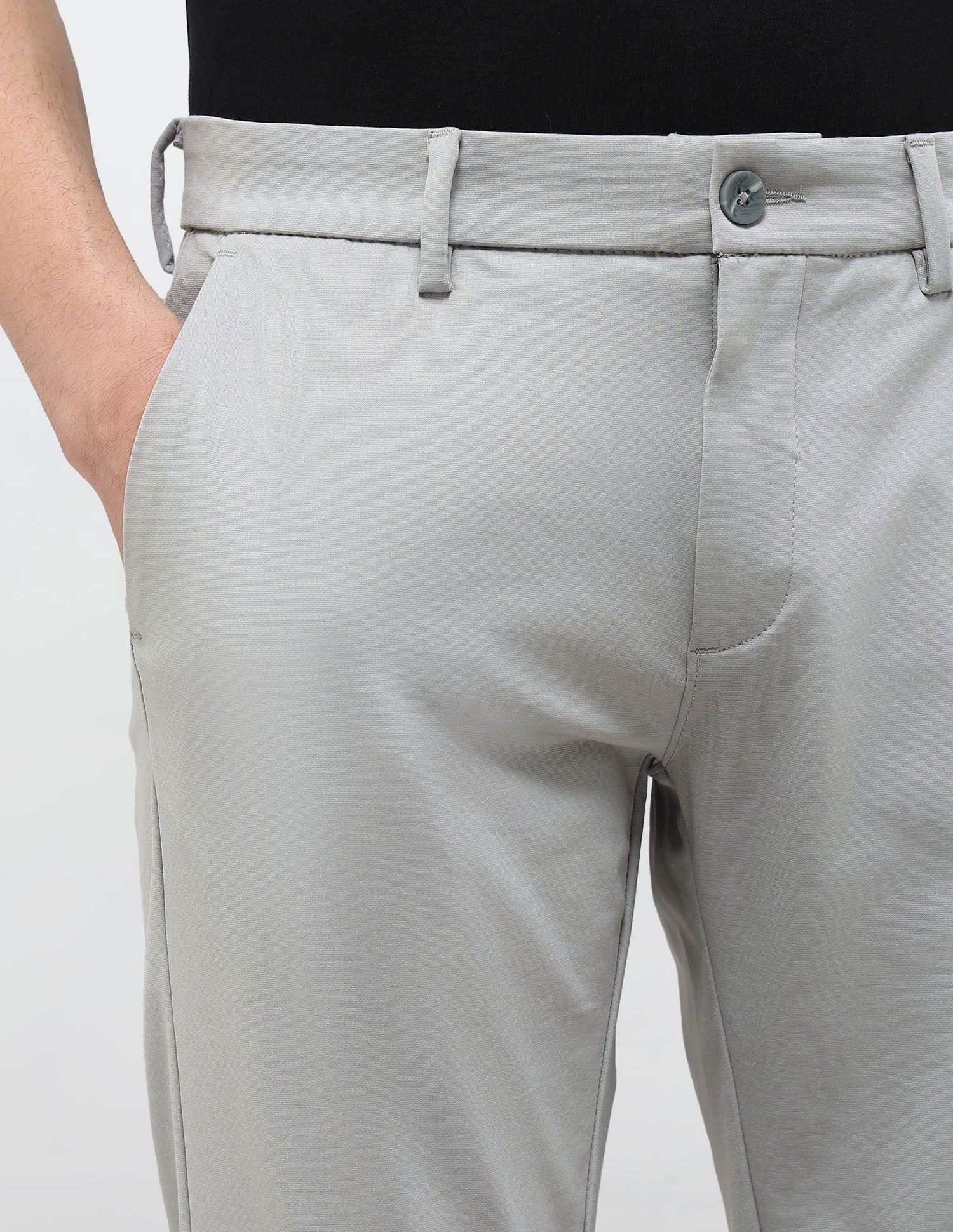 Mid Rise Slim Fit Trousers Grey - U.S. POLO ASSN. | Large