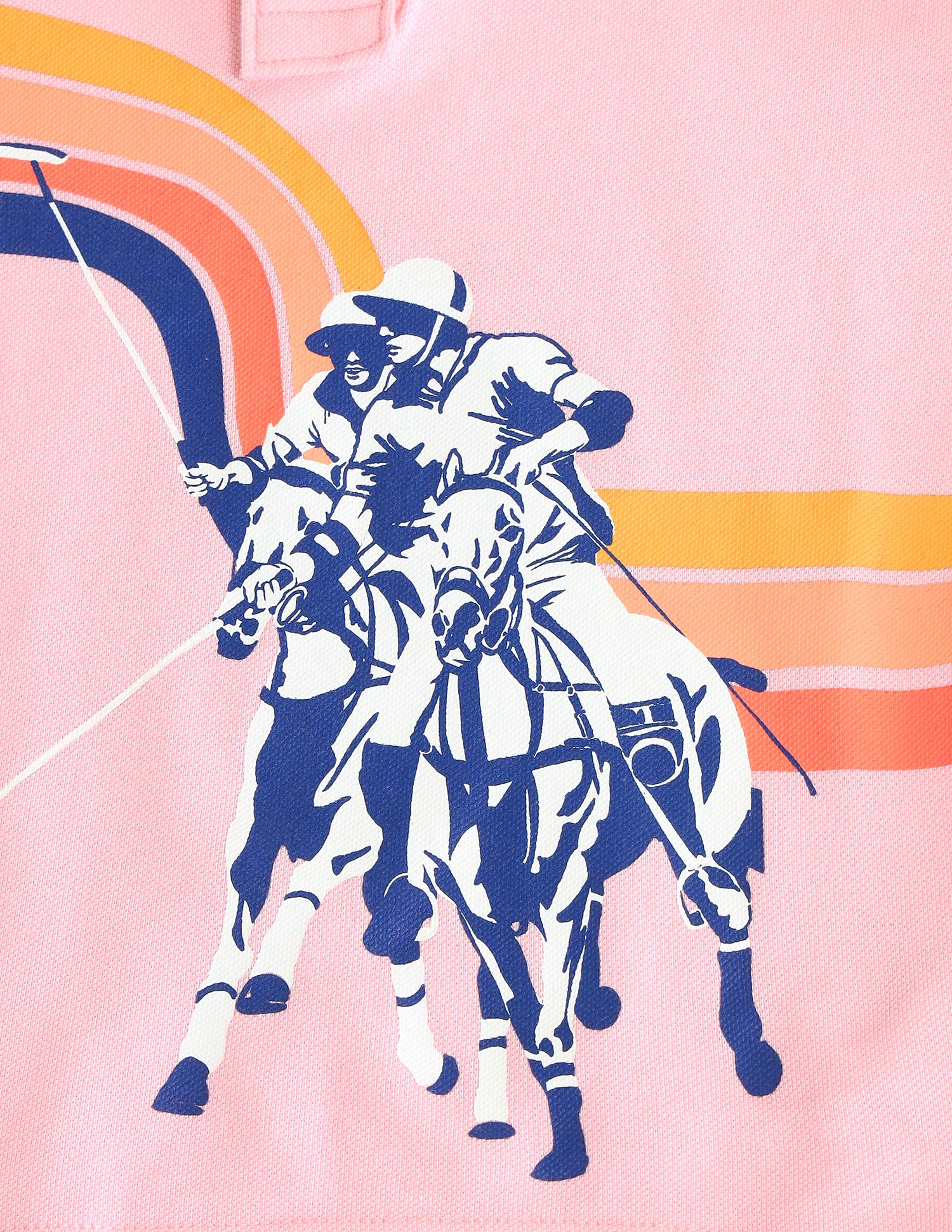 Boys Brand Printed Regular Fit Polo Shirts Light Pink - U.S. POLO ASSN. | Large