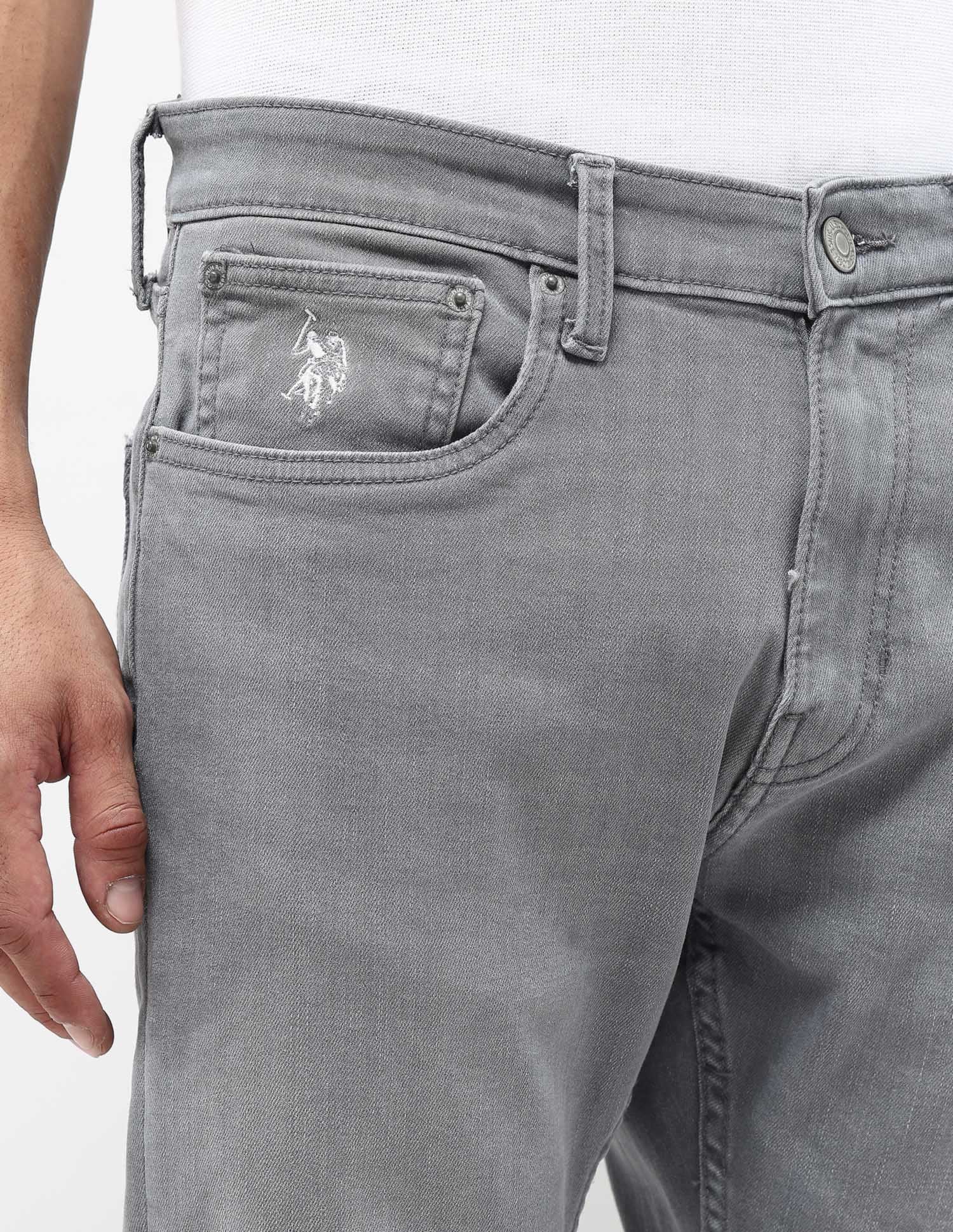 Henry Tapered Fit Grey Jeans Mid Grey Wash - U.S. POLO ASSN. | Large