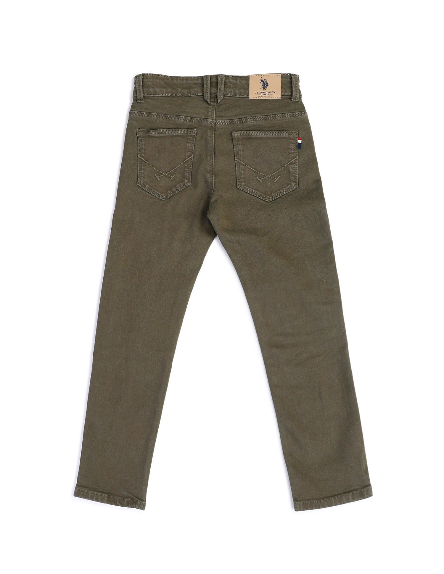 Slim fit Solid Jeans Dark Olive - U.S. POLO ASSN. | Large