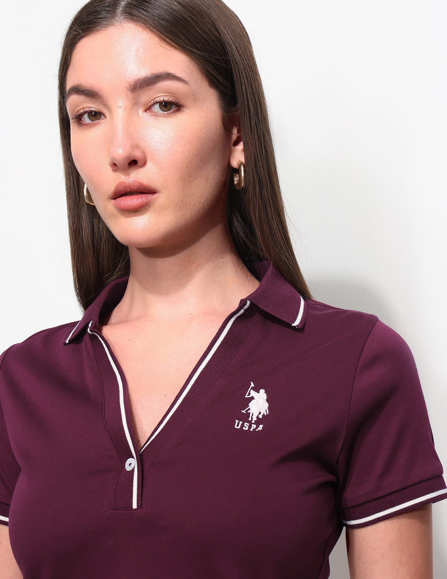 Regular Fit Solid Polo Shirt Purple - U.S. Polo Assn. India | Large