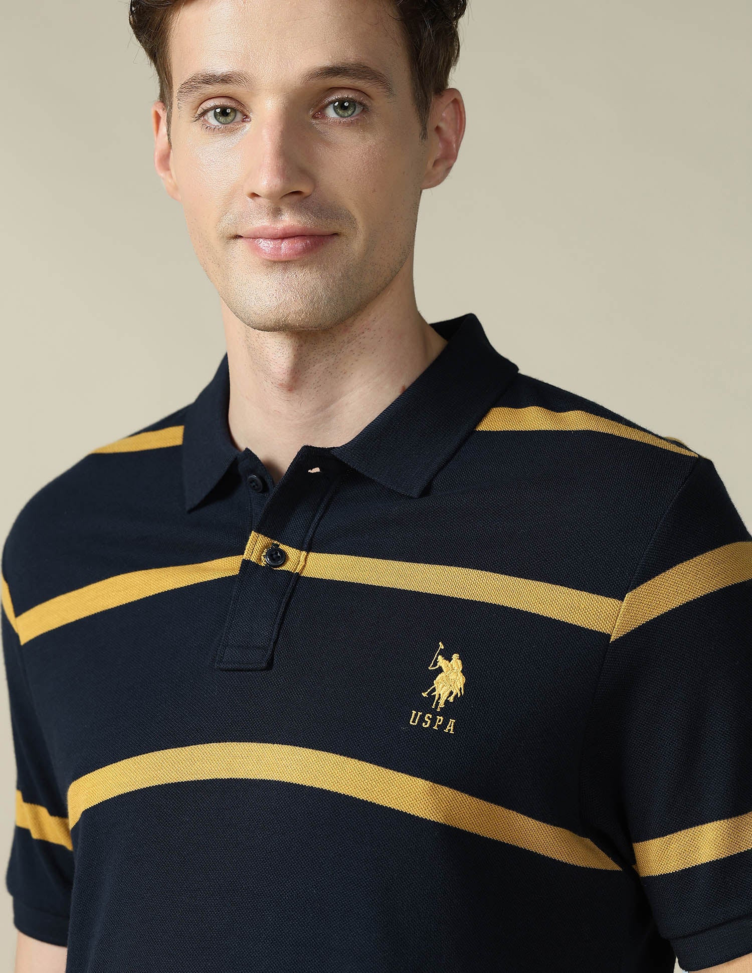 Horizontal Striped Regular Fit Polo Shirt Navy - U.S. POLO ASSN. | Large