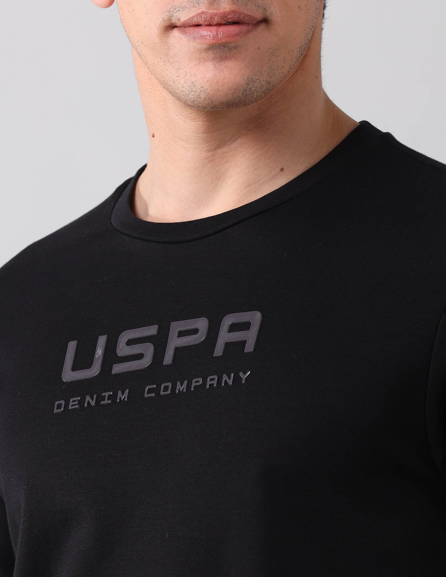 Brand Embossed Black Label T-Shirt Black - U.S. Polo Assn. India | Large
