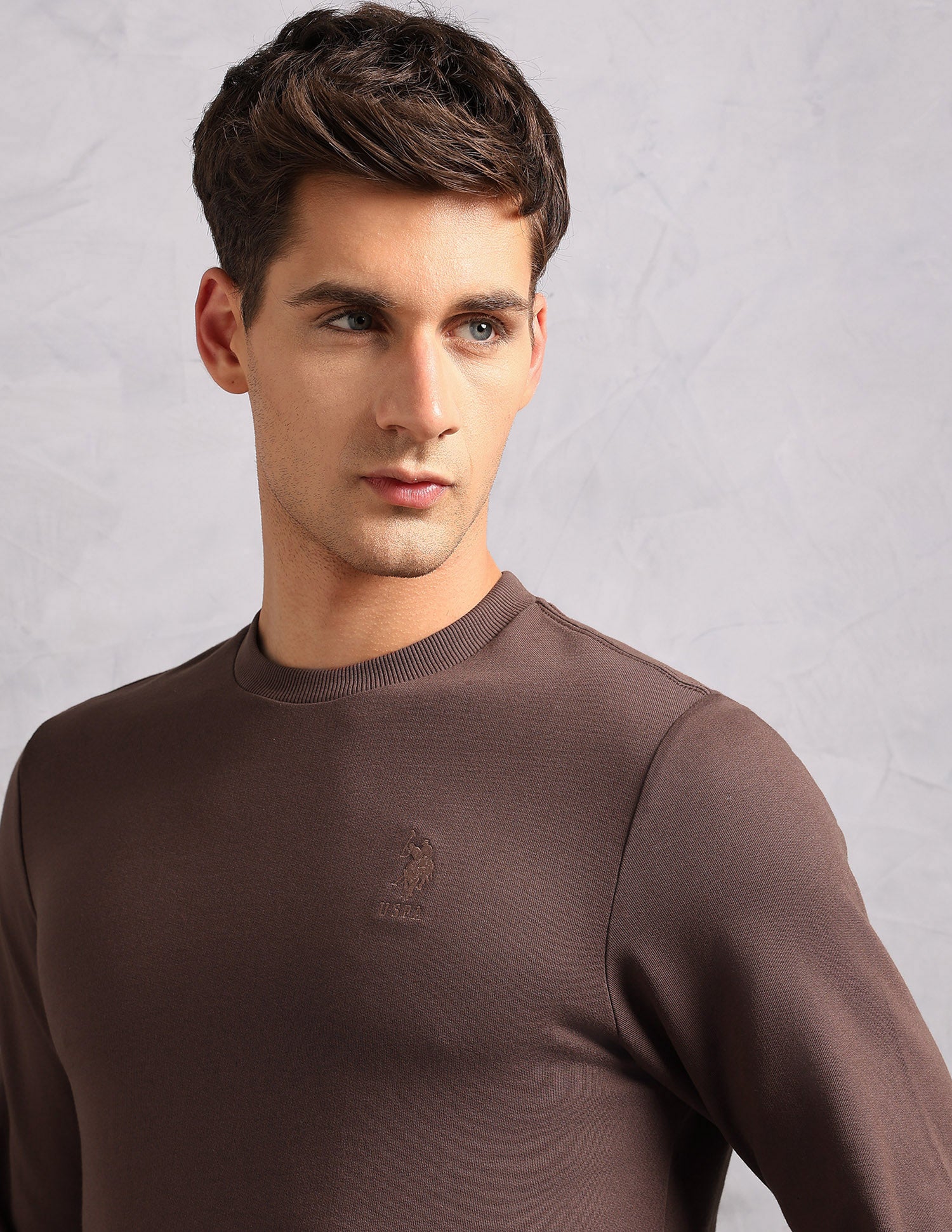 Comfort Fit Solid OEE14 Lounge T-Shirt - Pack Of 1 Light Brown - U.S. POLO ASSN. | Large