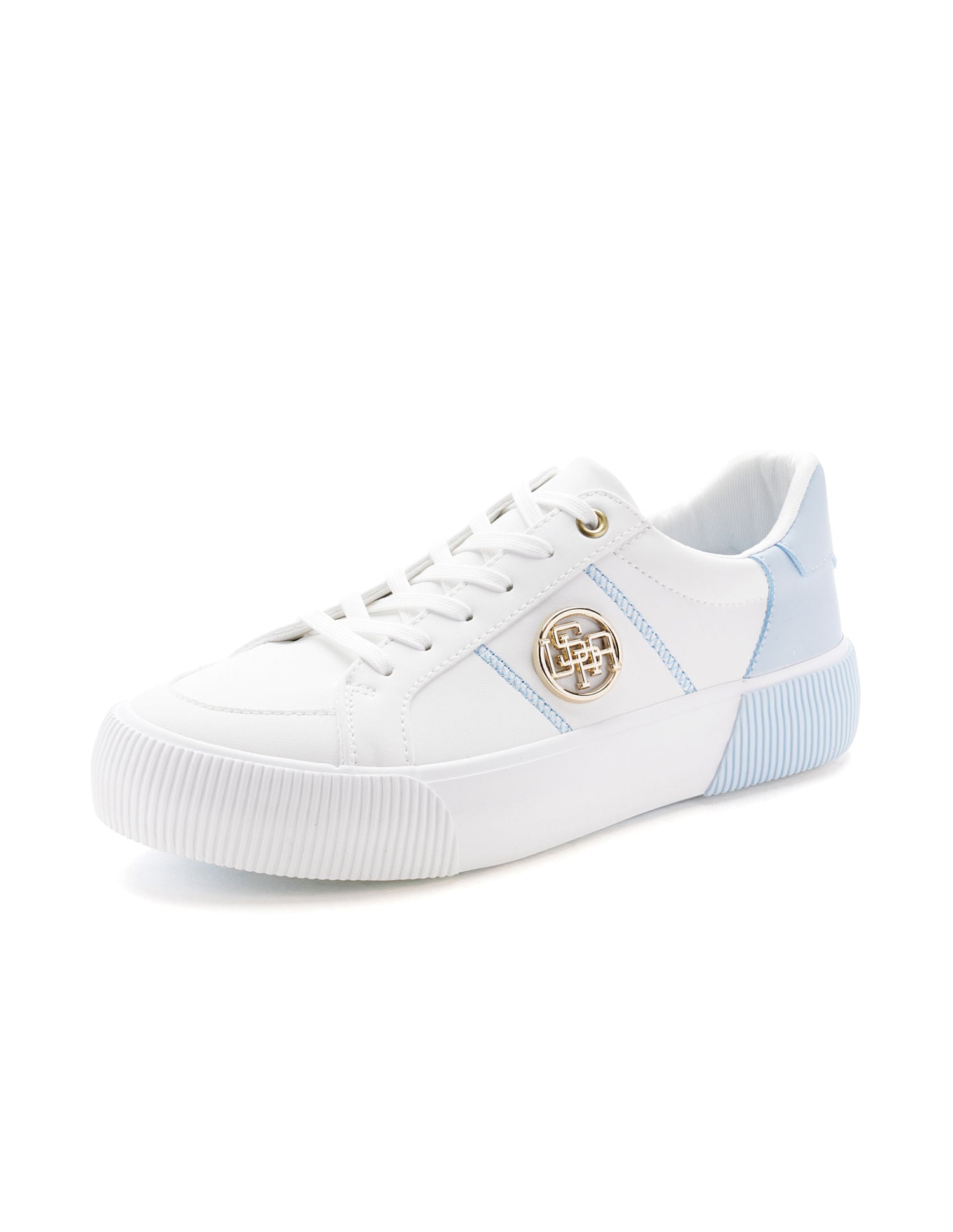 U.S. Polo Assn. Women Katy 3.0 Colourblock Sneakers with Textured Sole Light Blue - U.S. POLO ASSN. | Large