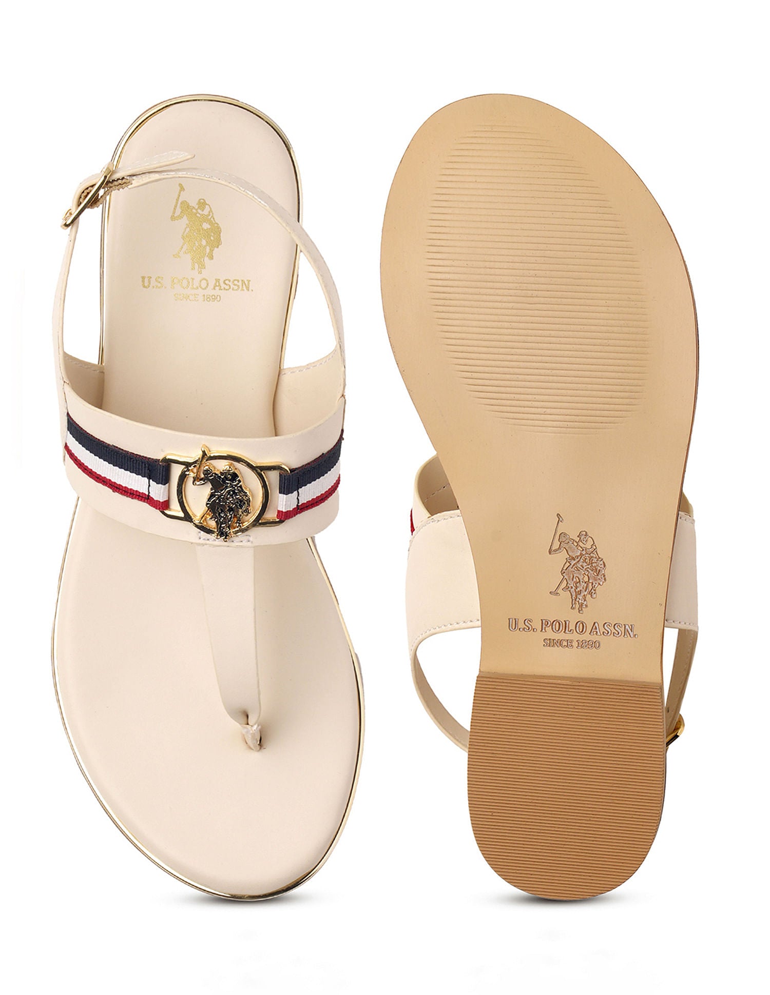 Women Beatrix Solid Flats Beige - U.S. POLO ASSN. | Large