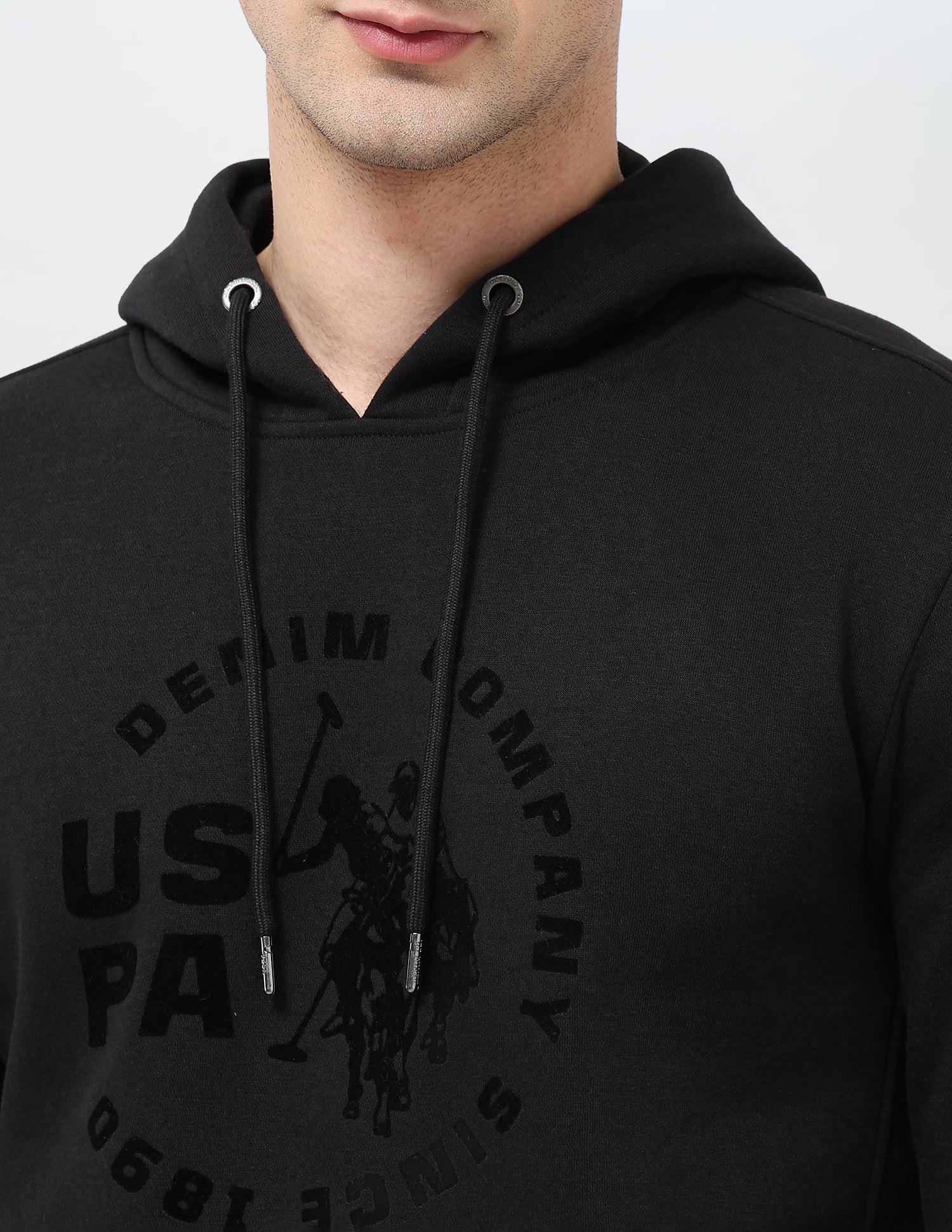 Brand Printed Regular Fit Sweatshirt Black - U.S. POLO ASSN. | Large